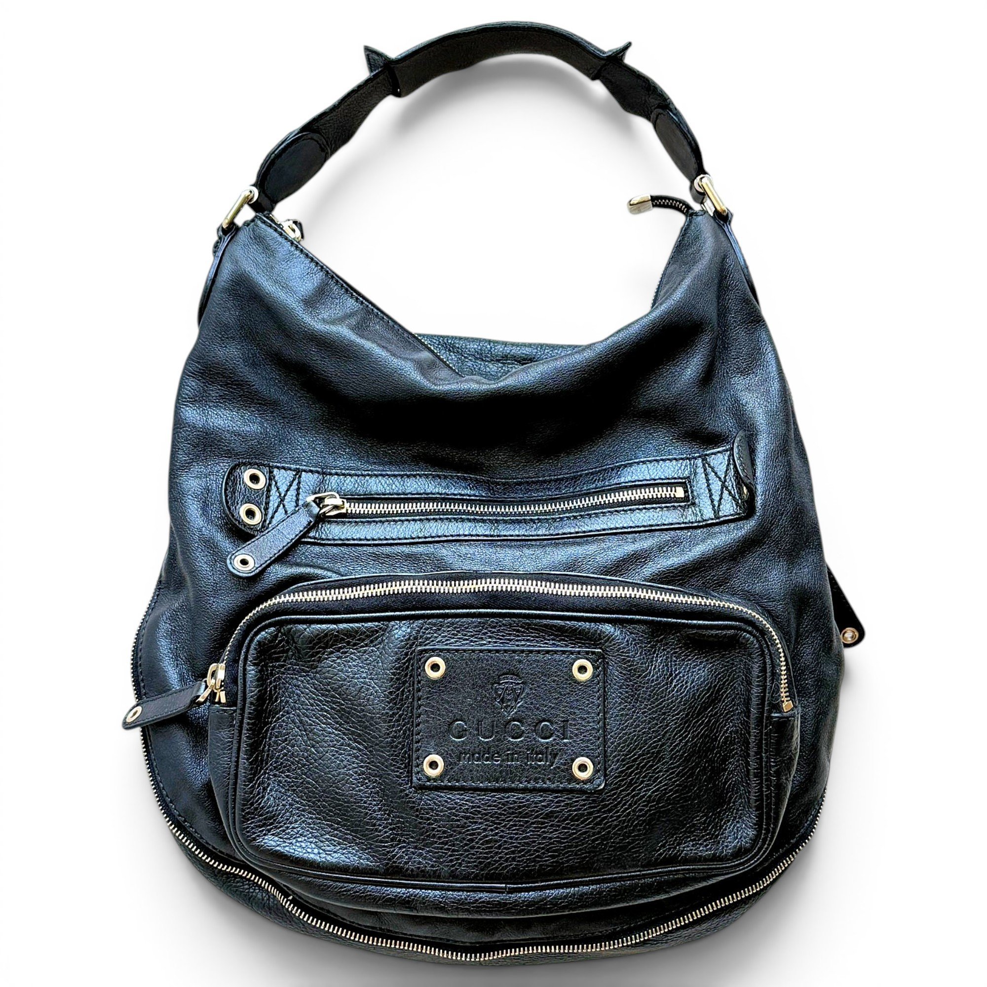 Hobo leather handbag