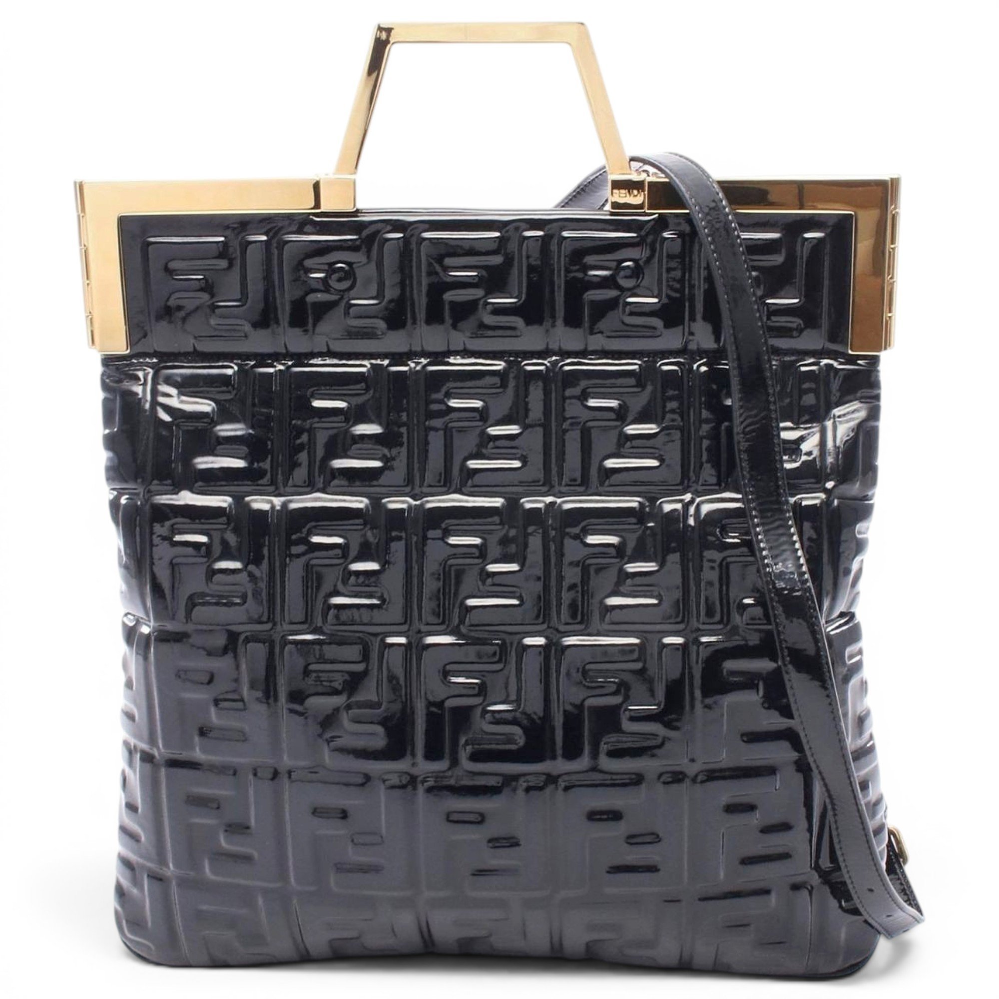 FF patent leather tote