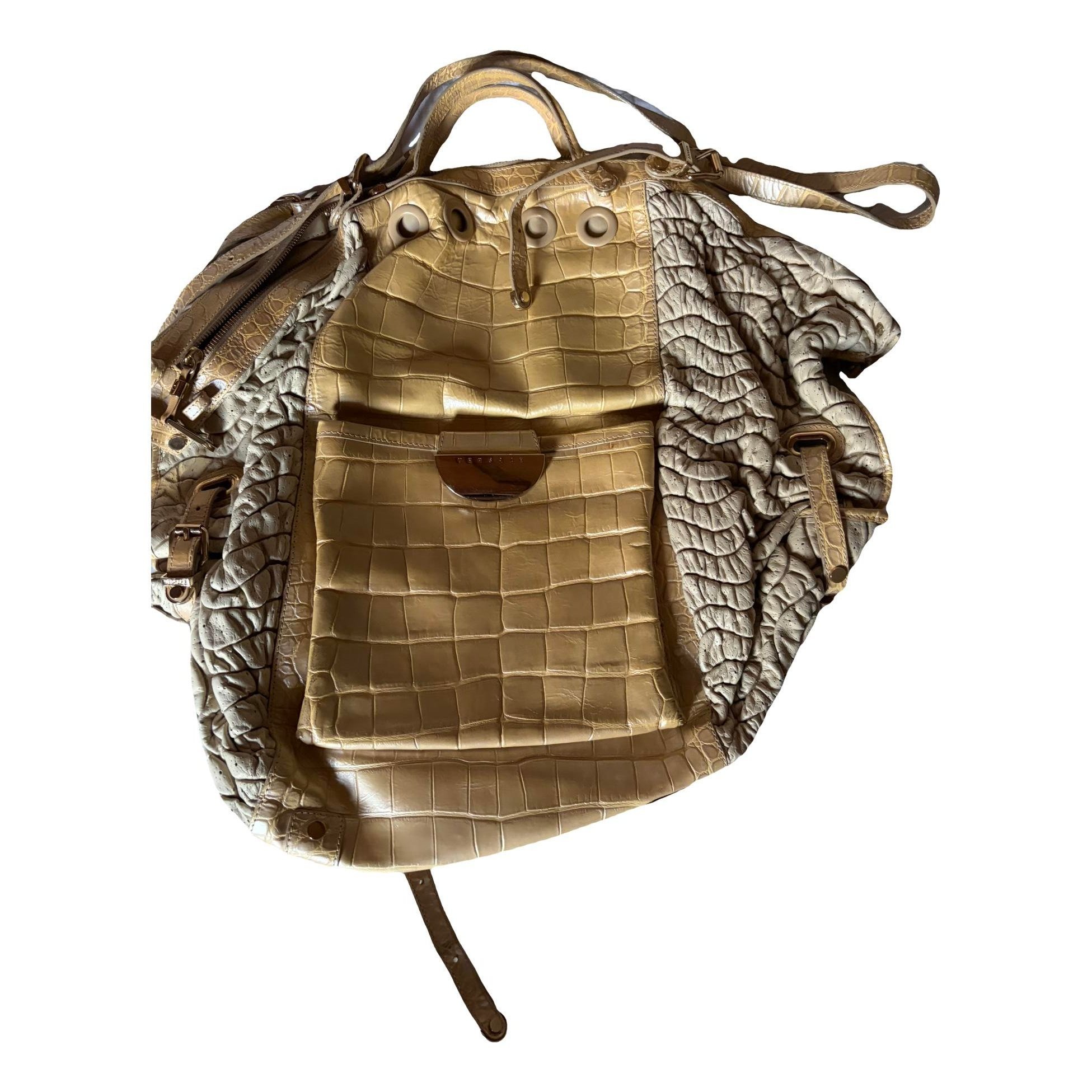 Leather backpack