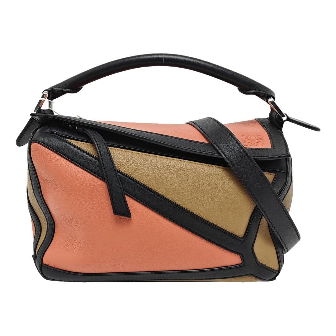 Puzzle leather handbag