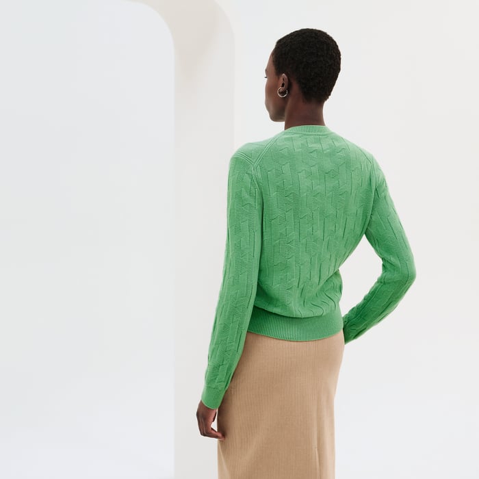 Vert Opaline "H" Long-sleeve Sweater