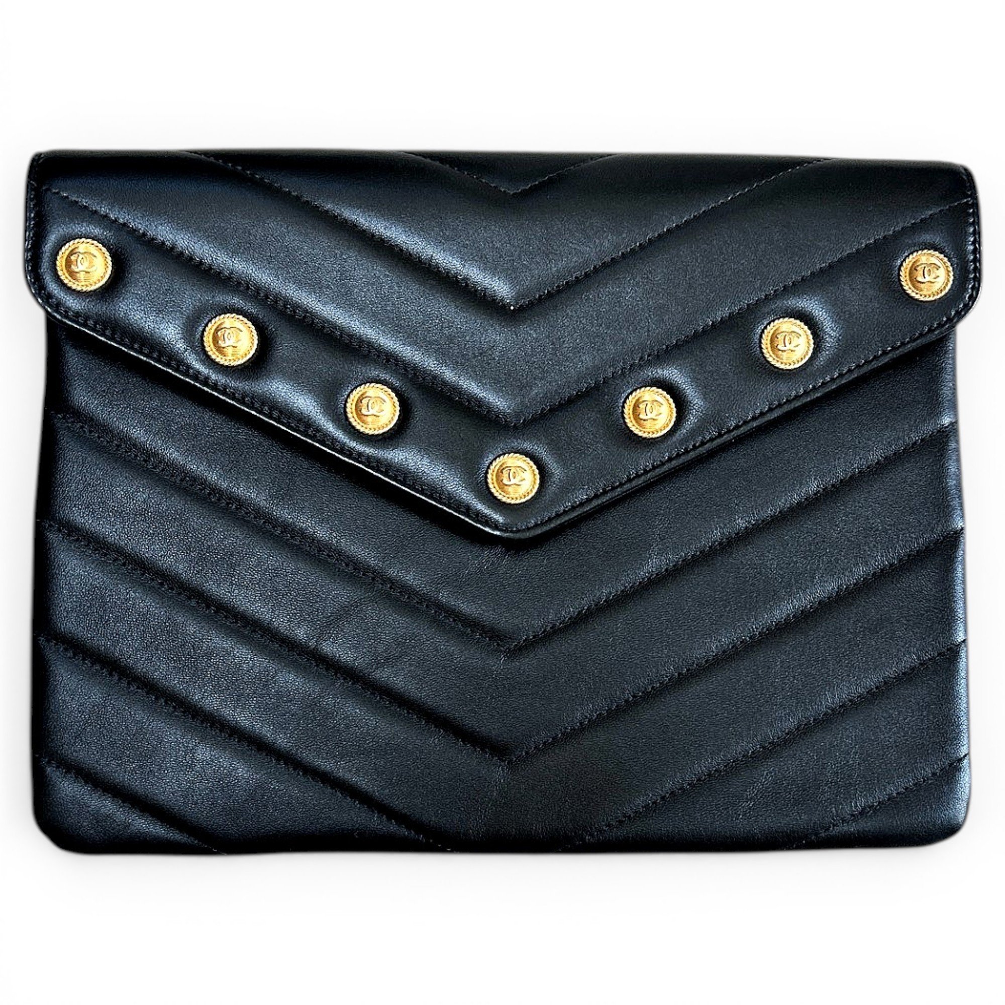Leather clutch bag