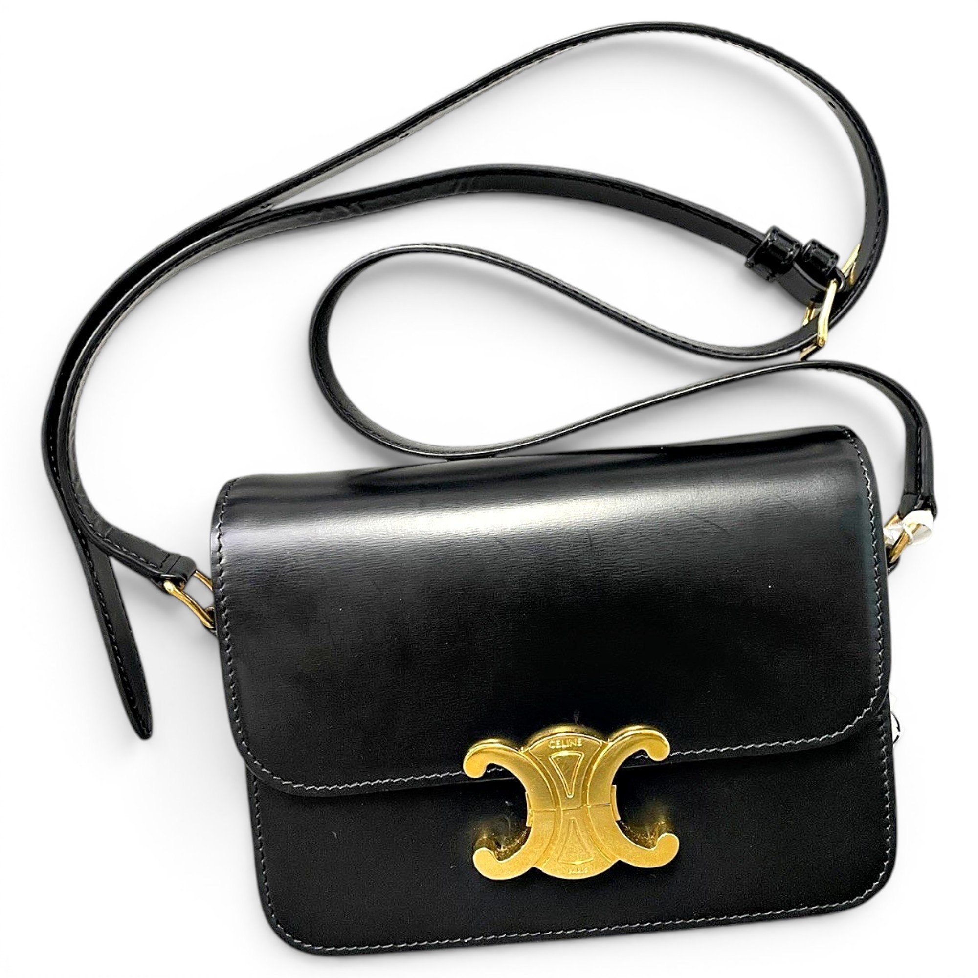 Triomphe leather handbag