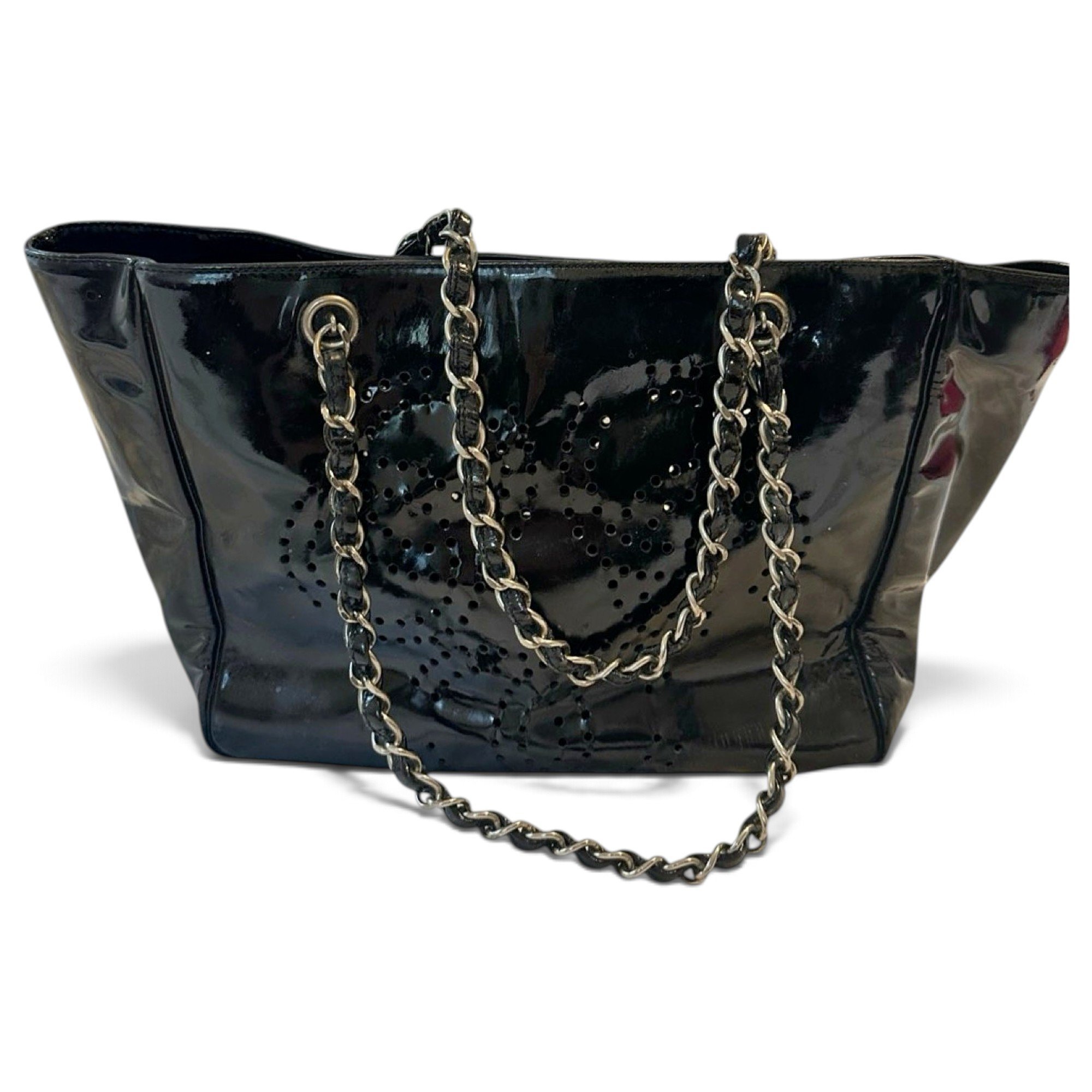 Patent leather tote