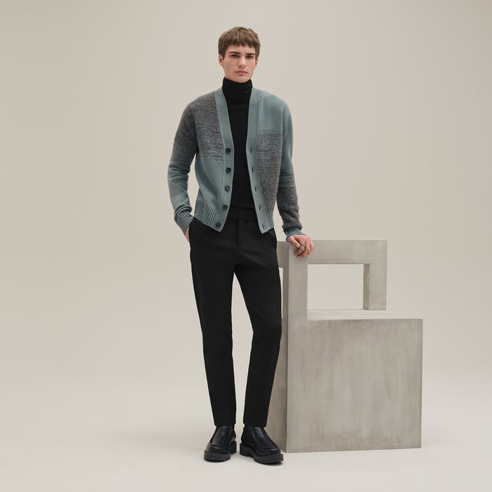 Eucalyptus "Bouclette Ombree" Buttoned Cardigan