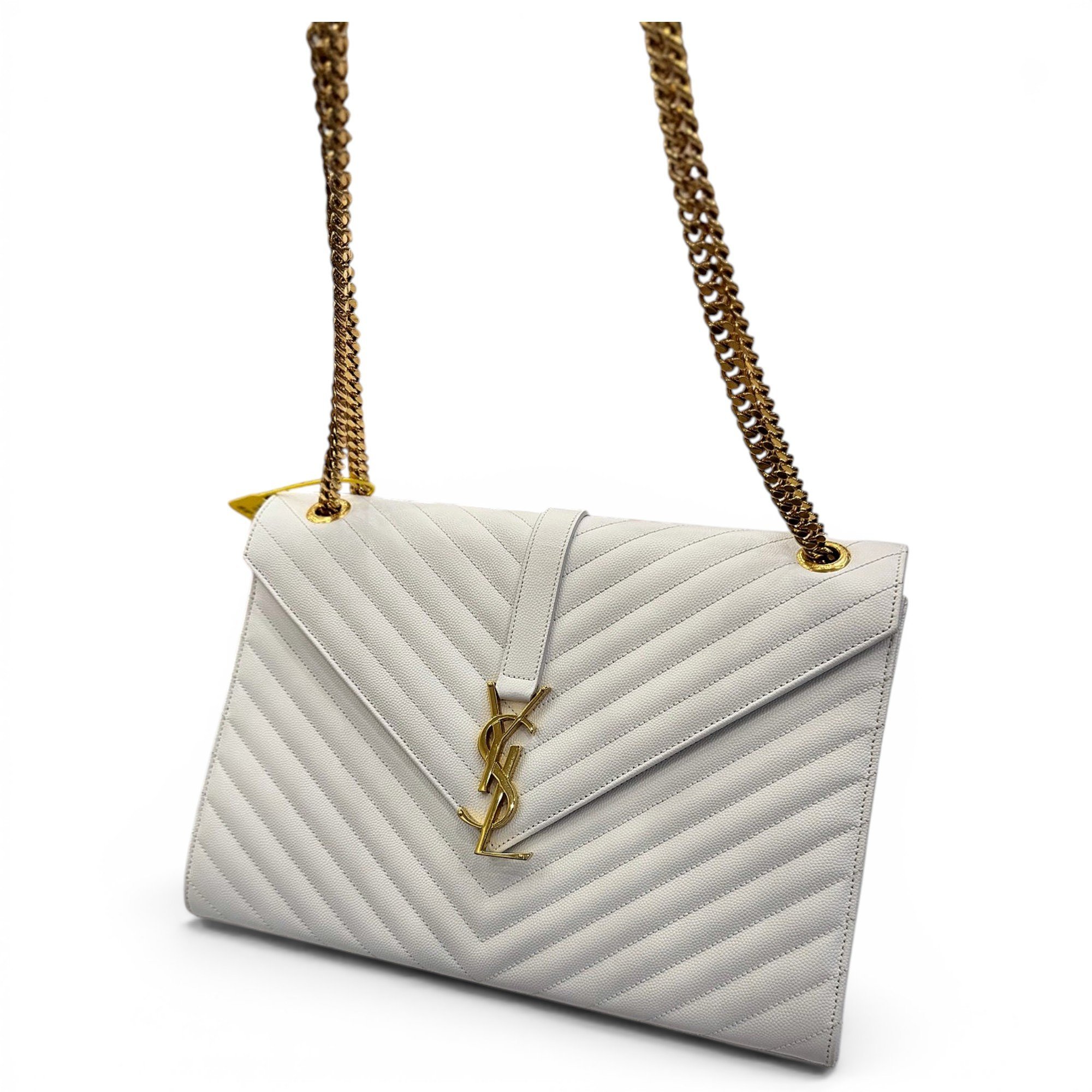 Envelope leather handbag