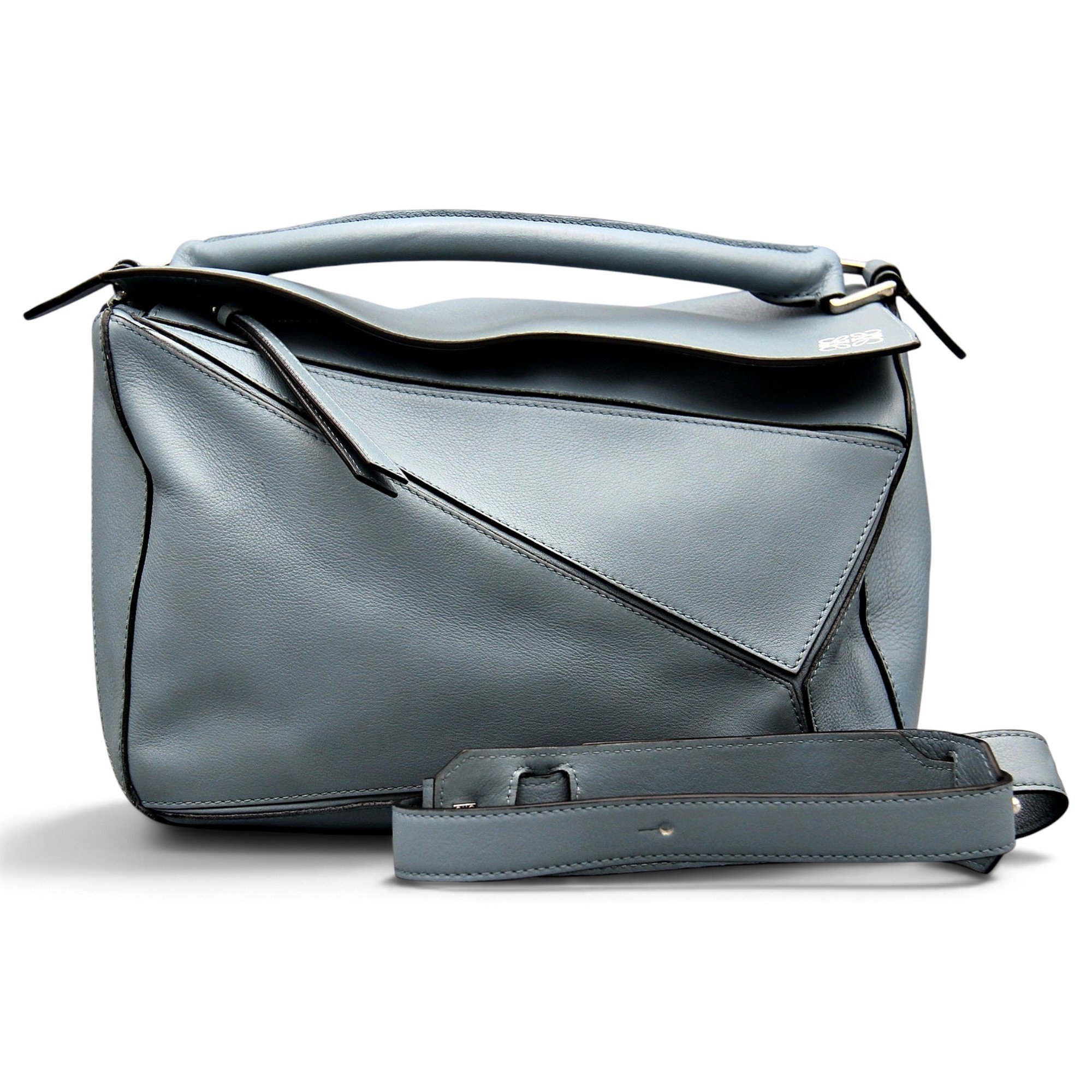 Puzzle leather handbag