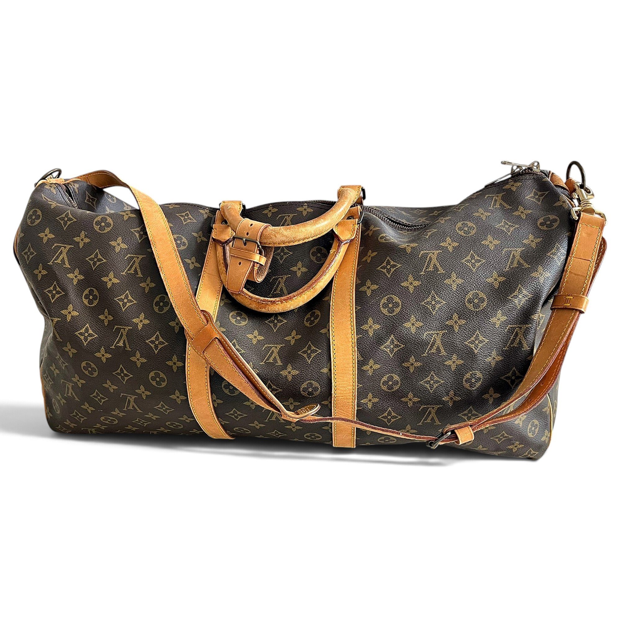 Keepall leather travel bag