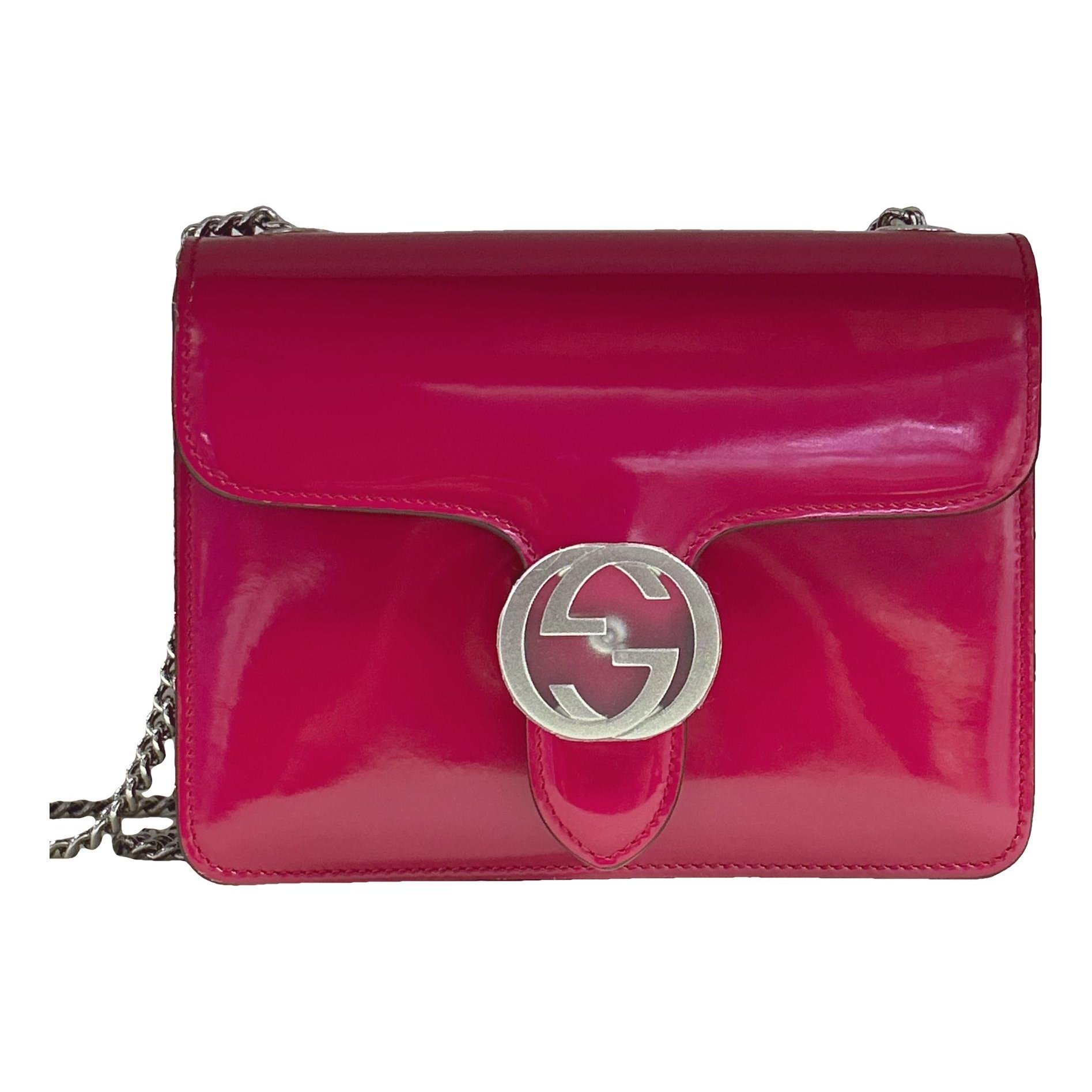 Interlocking leather crossbody bag
