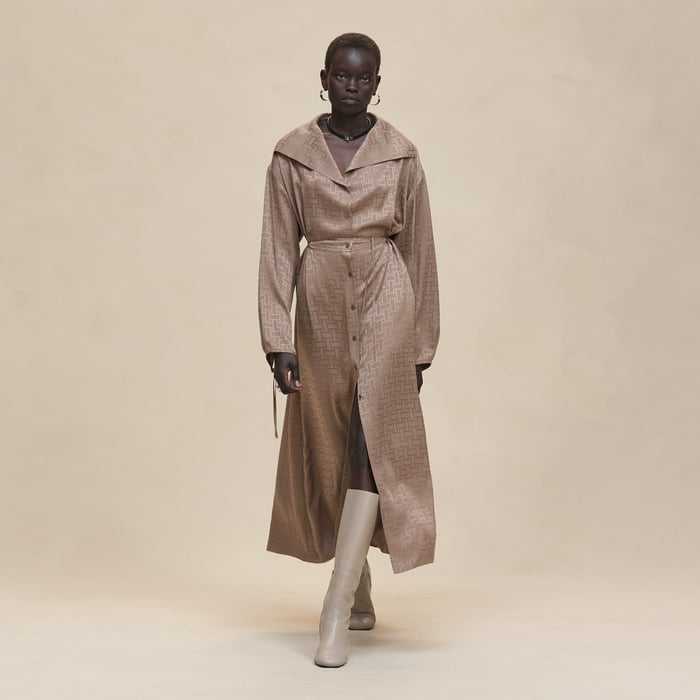 "Mosaique" Drawstring Long Dress