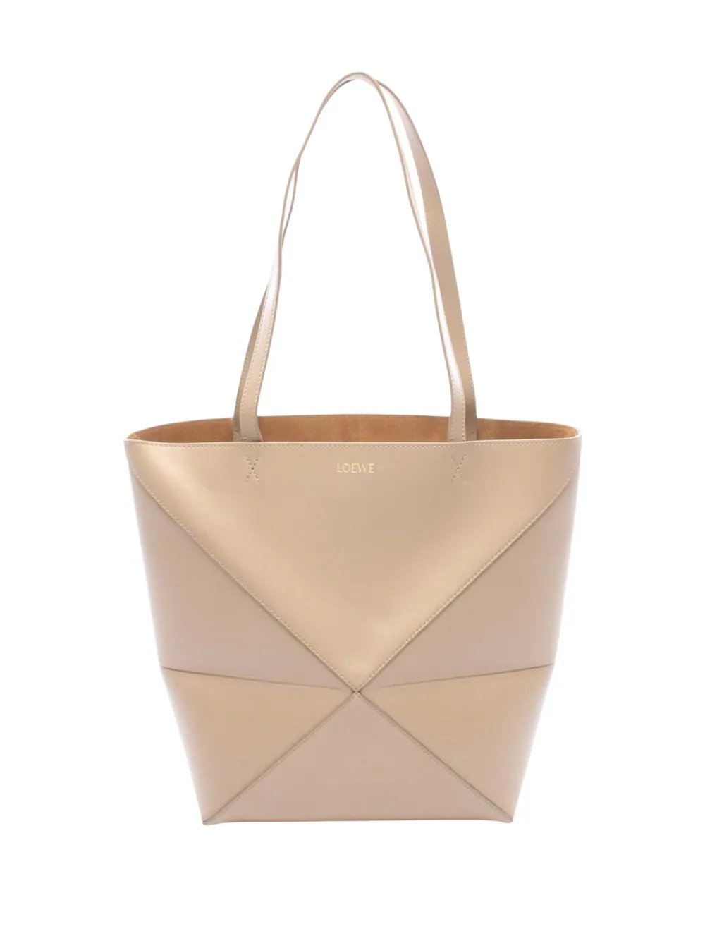 2020-2026 Medium Shiny Calfskin Puzzle Fold tote bag
