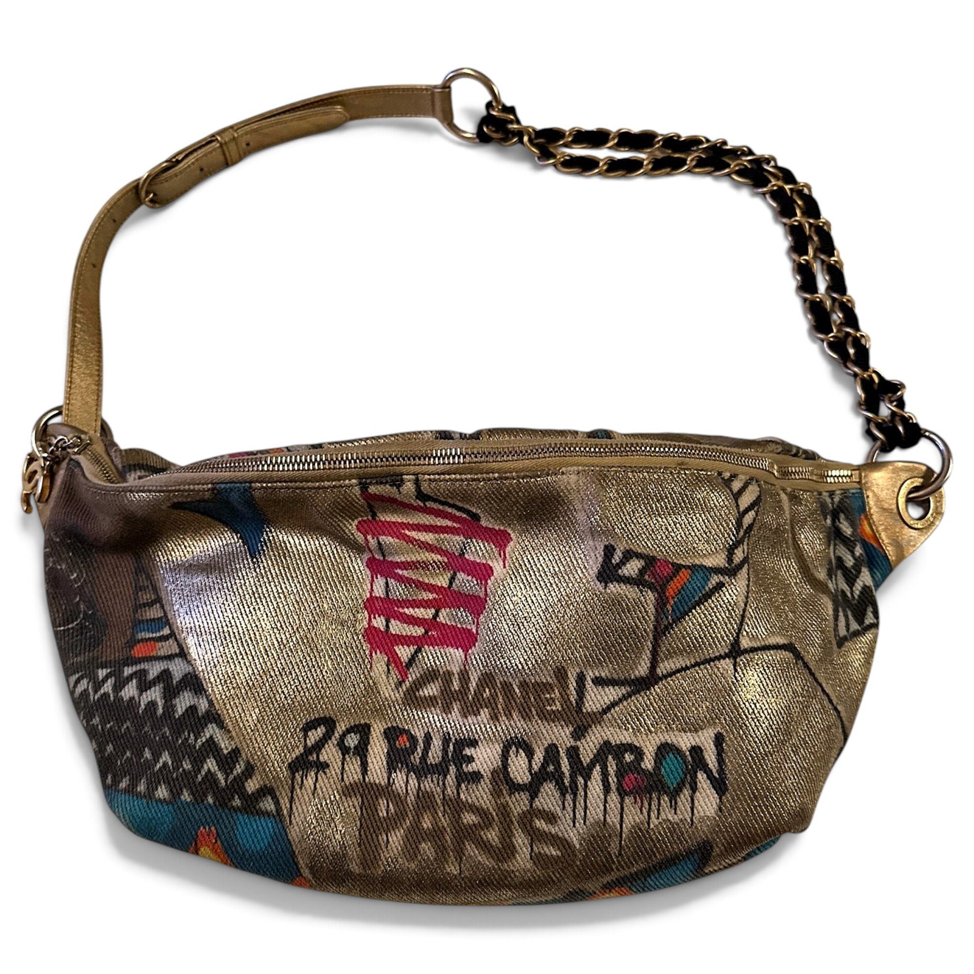 Graffiti glitter handbag