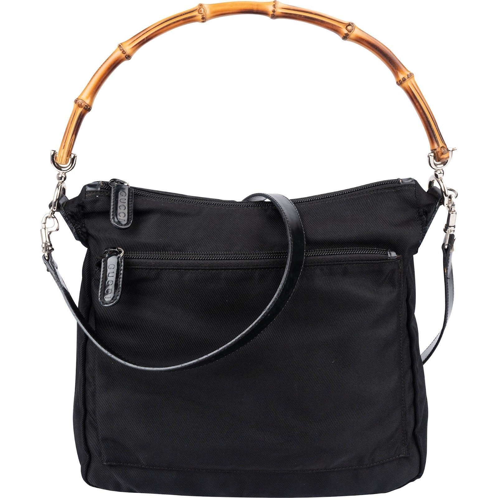 Bamboo leather crossbody bag