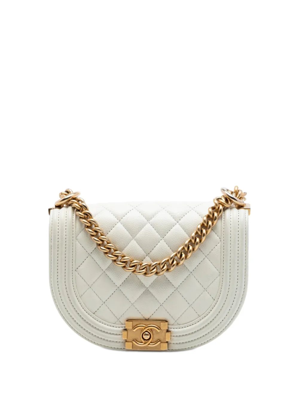 2021-2026 Mini Quilted Caviar Boy Messenger Bag crossbody bag