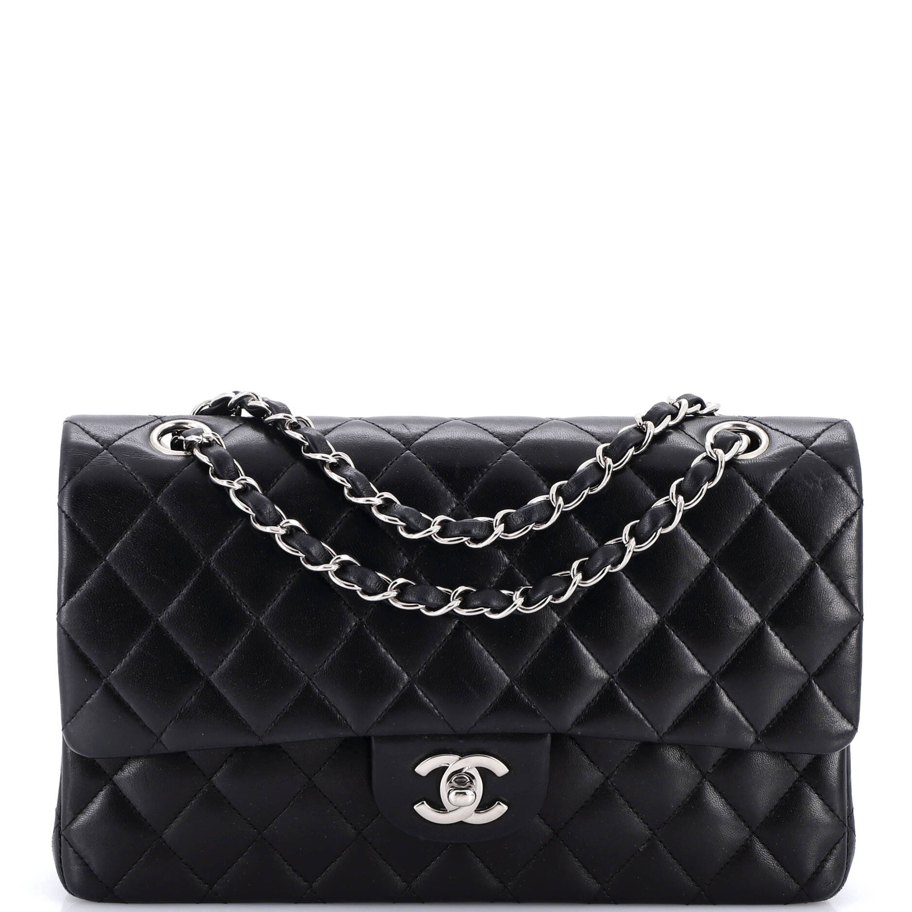 Vintage Classic Double Flap Bag Quilted Lambskin Medium