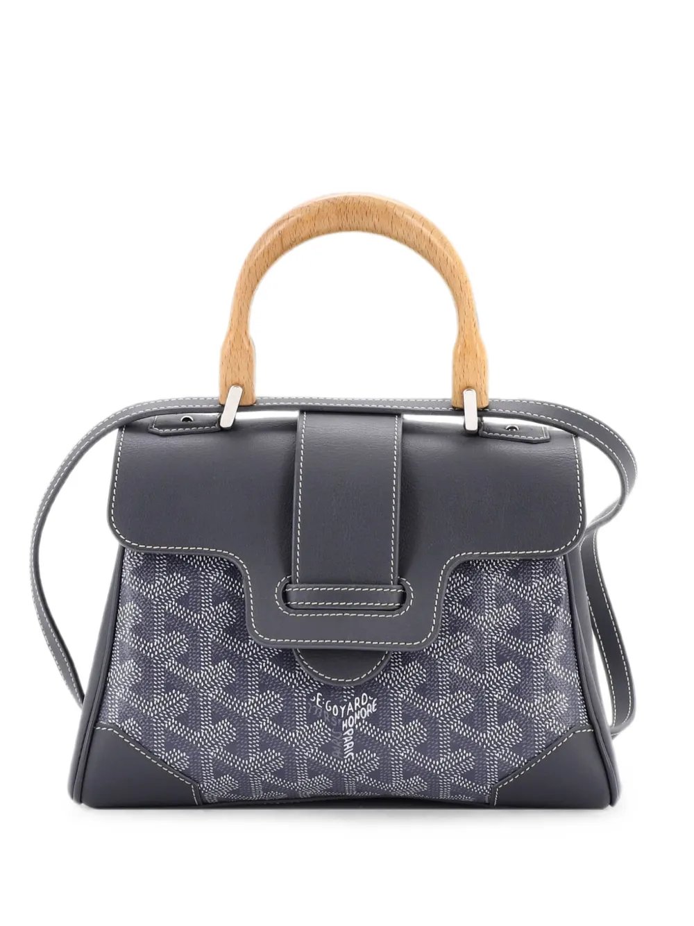 Saigon Top Handle Bag Coated Canvas with Leather Mini shoulder bag