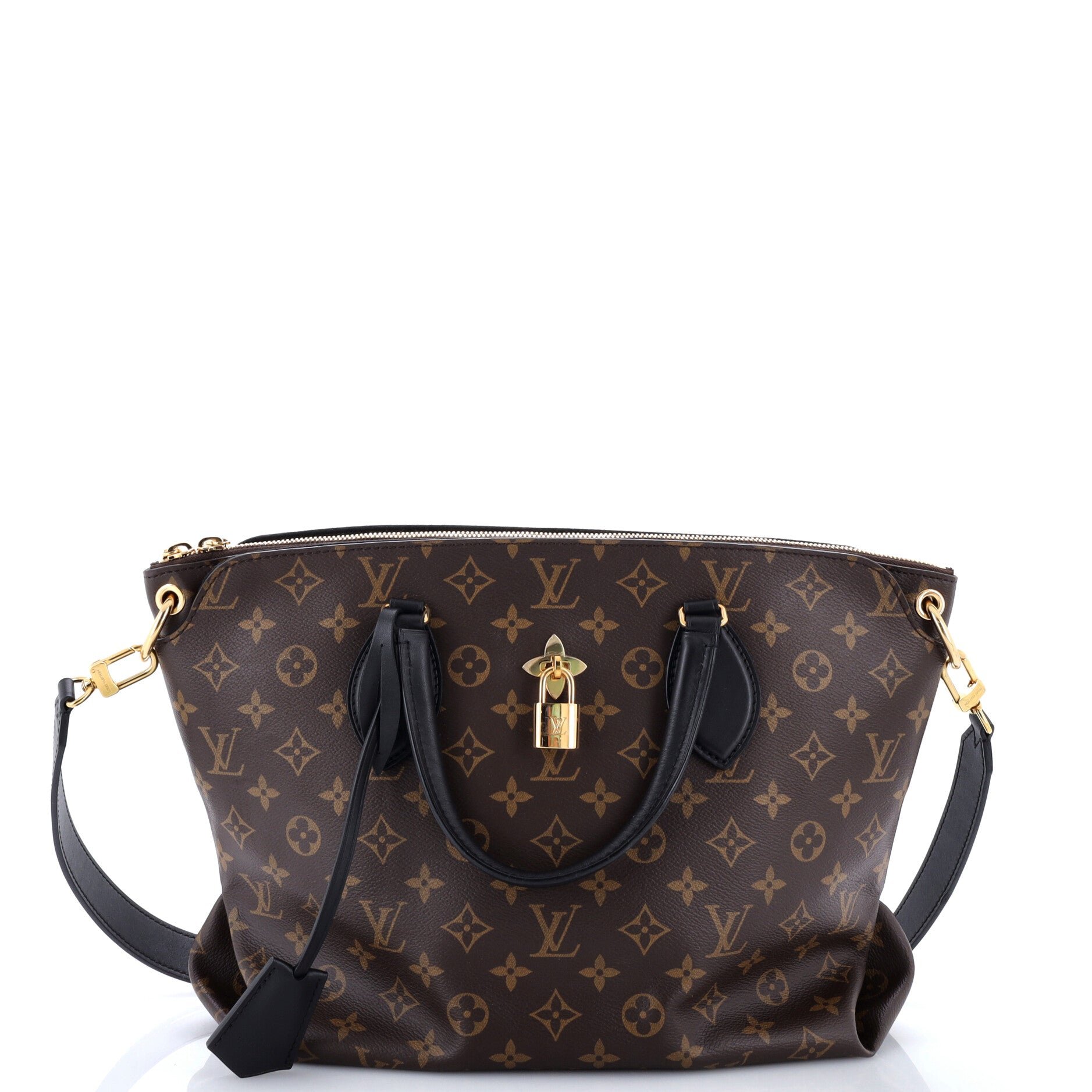 Flower Zipped Tote Monogram Canvas MM