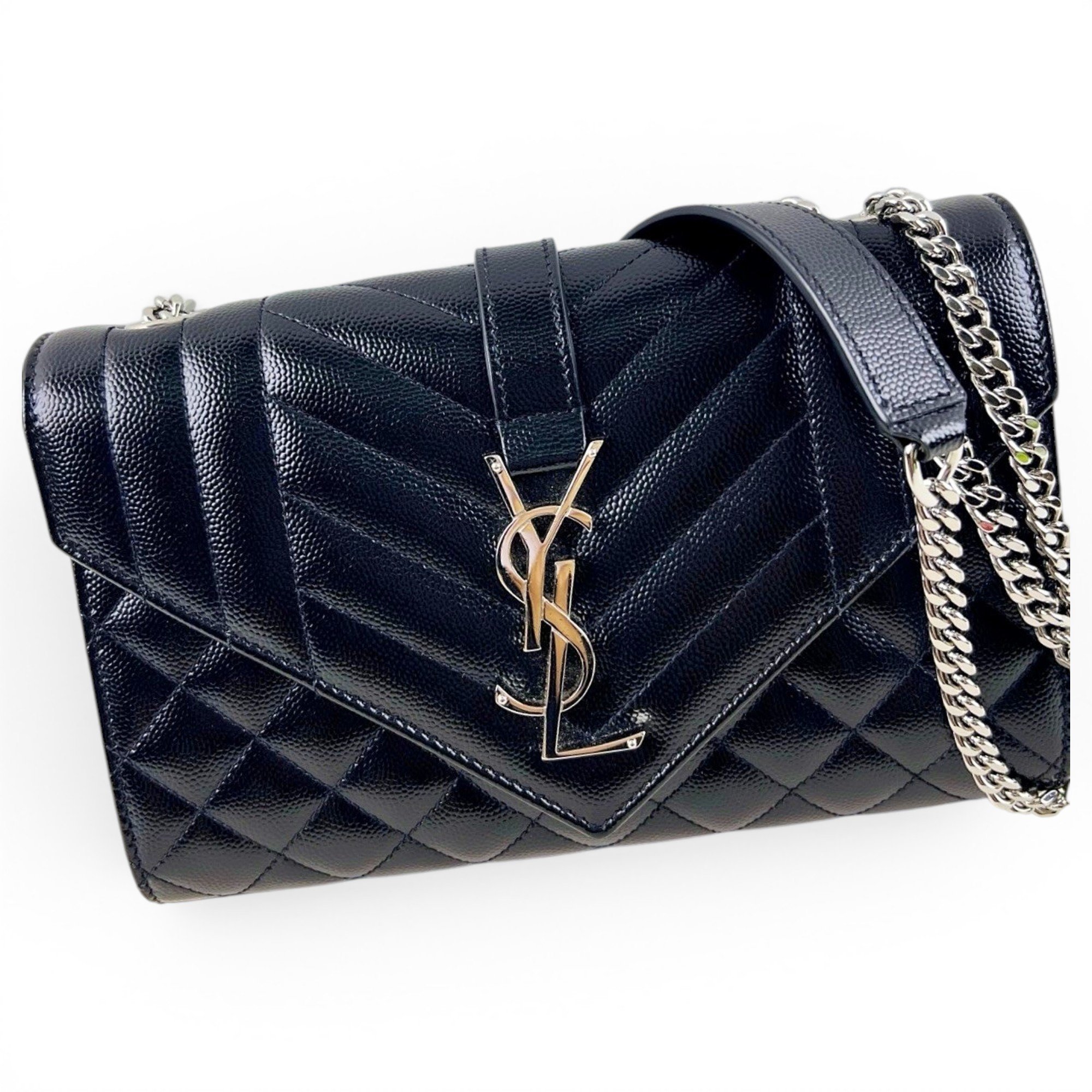 Envelope leather handbag