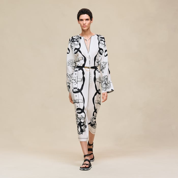 Blanc Nacre "Ferronnerie Remix" Caftan