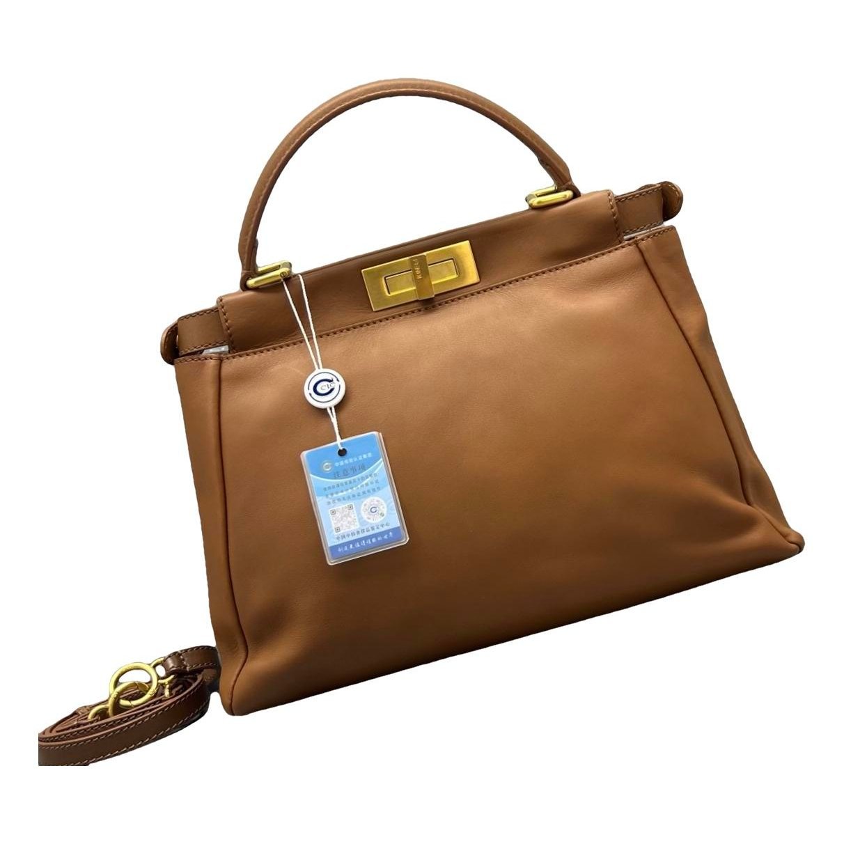 Peekaboo leather handbag