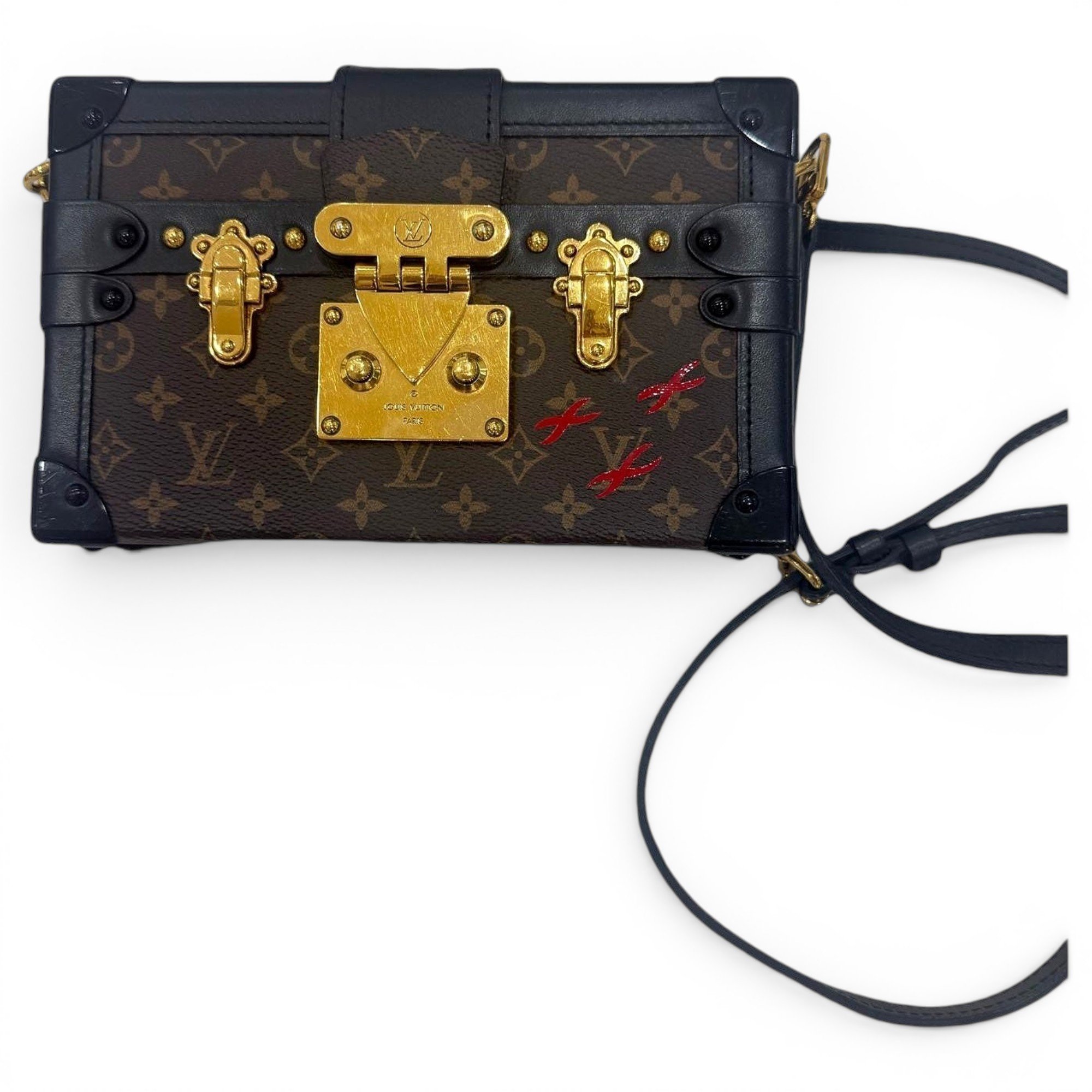 Petite Malle leather handbag