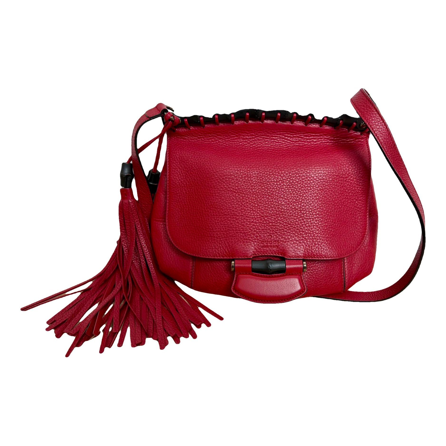 Bamboo leather handbag