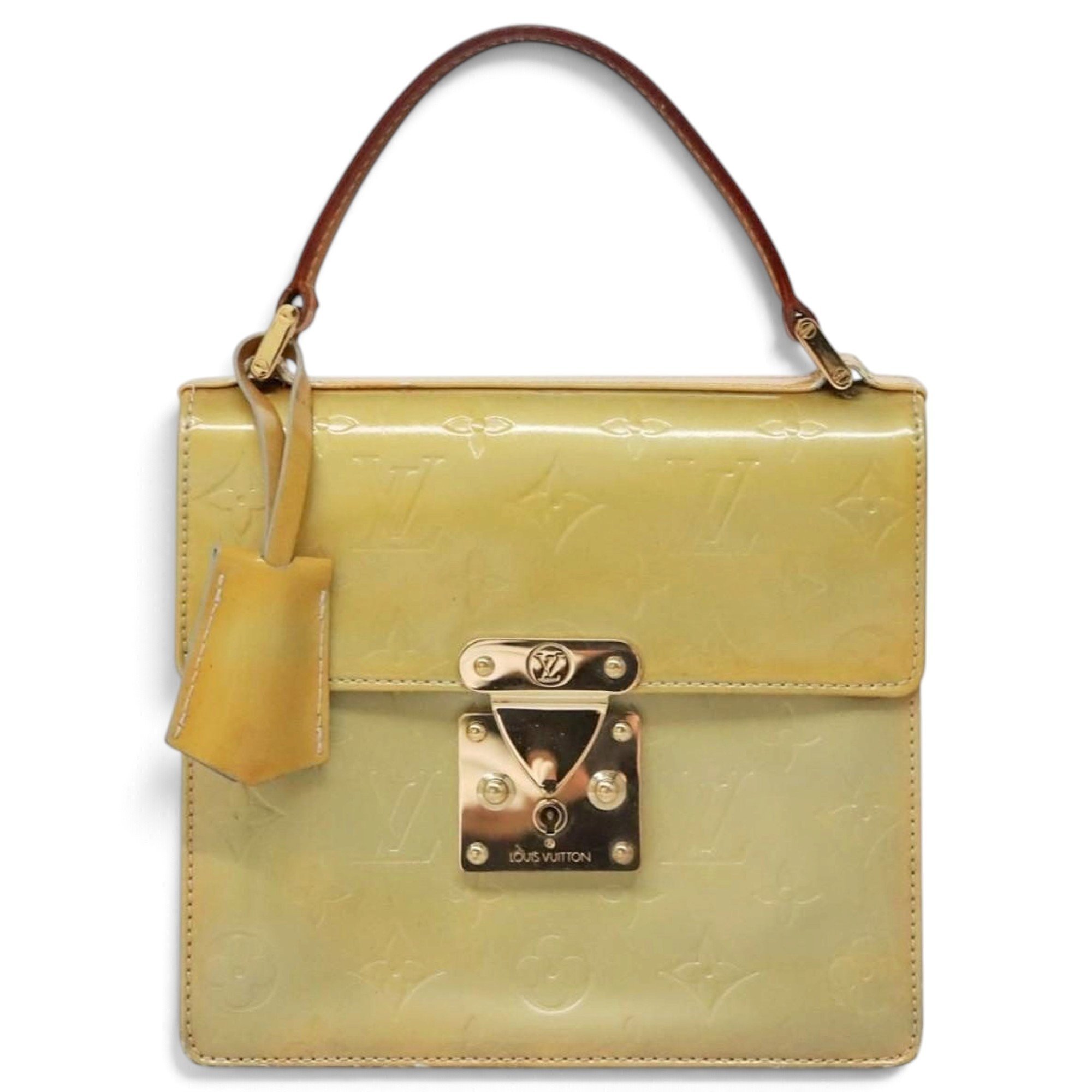 Spring street patent leather handbag