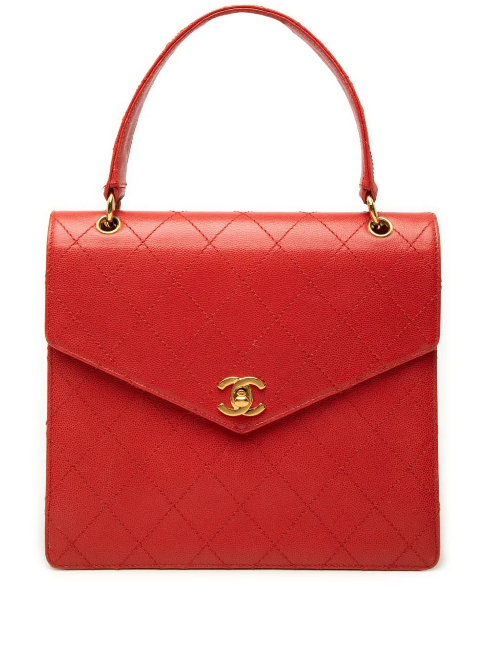 1997-1999 CC Quilted Caviar Turnlock Top Handle handbag