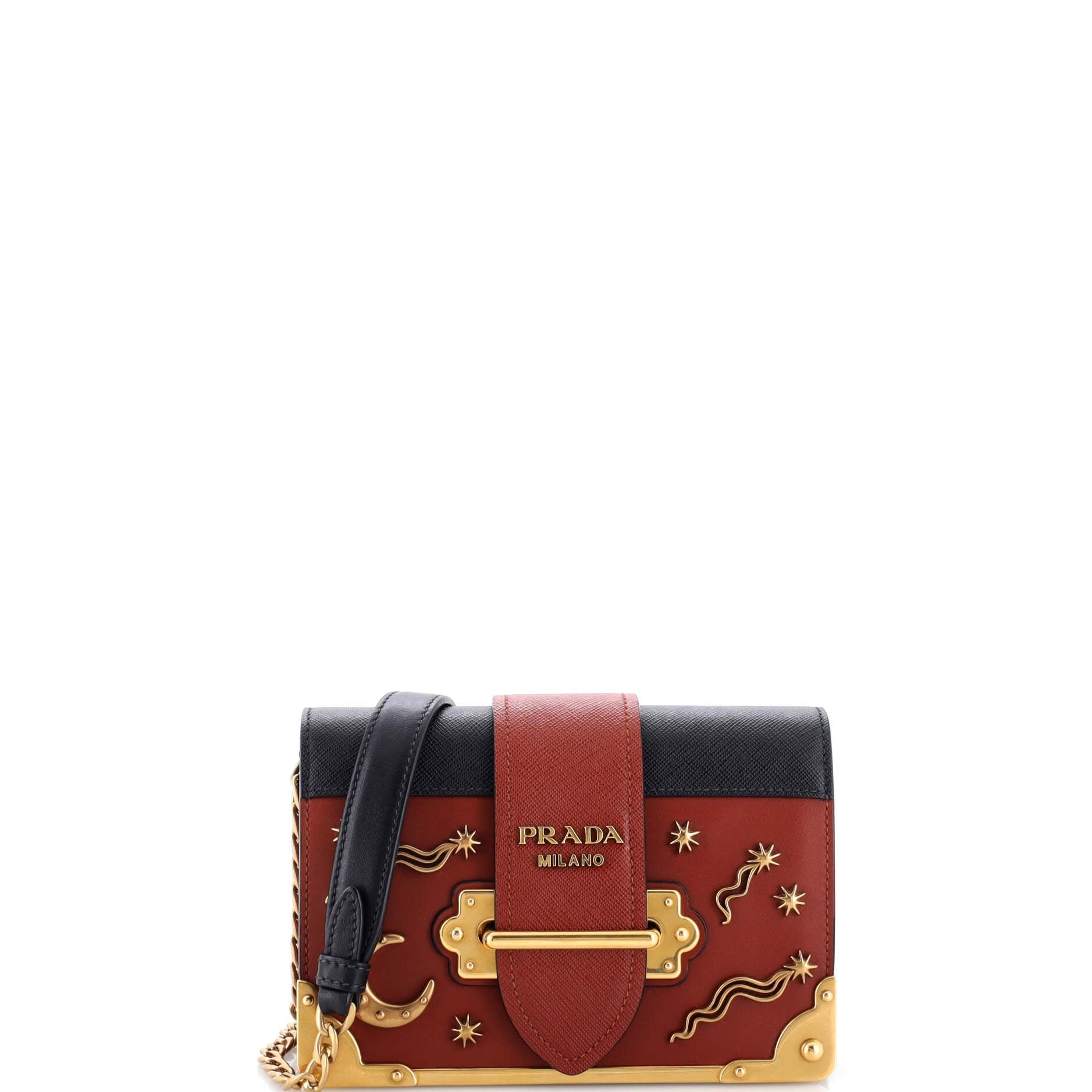 Cahier Crossbody Bag Embellished Leather Small