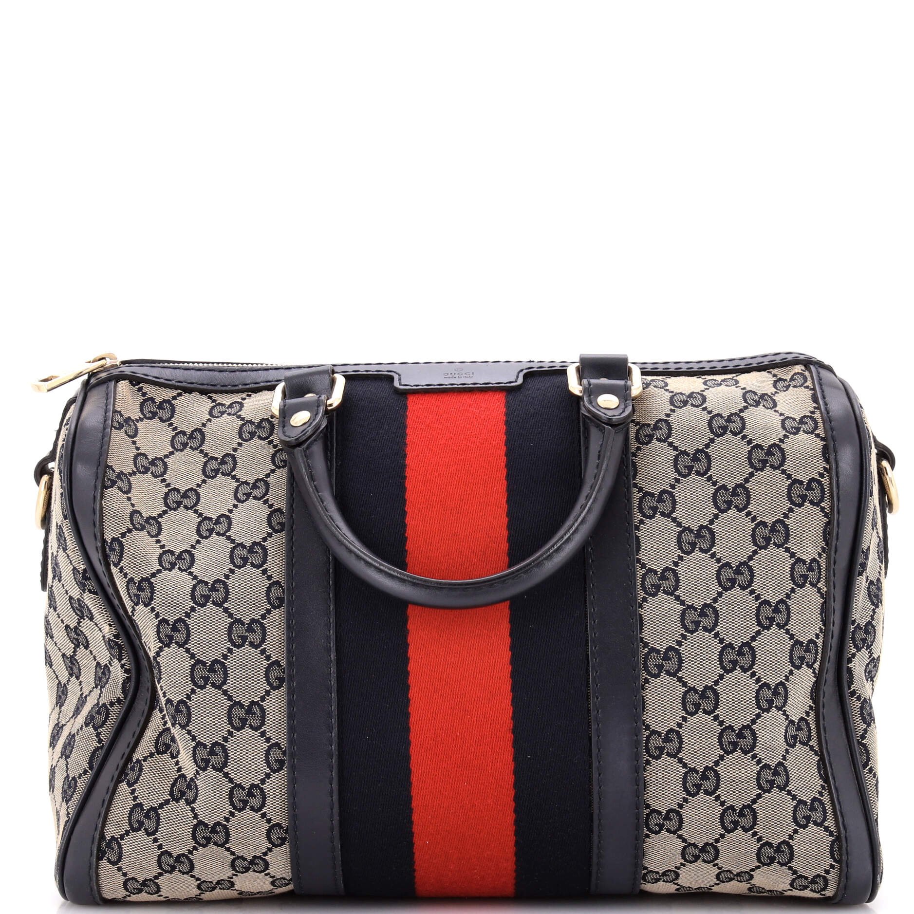 Vintage Web Boston Bag GG Canvas Medium