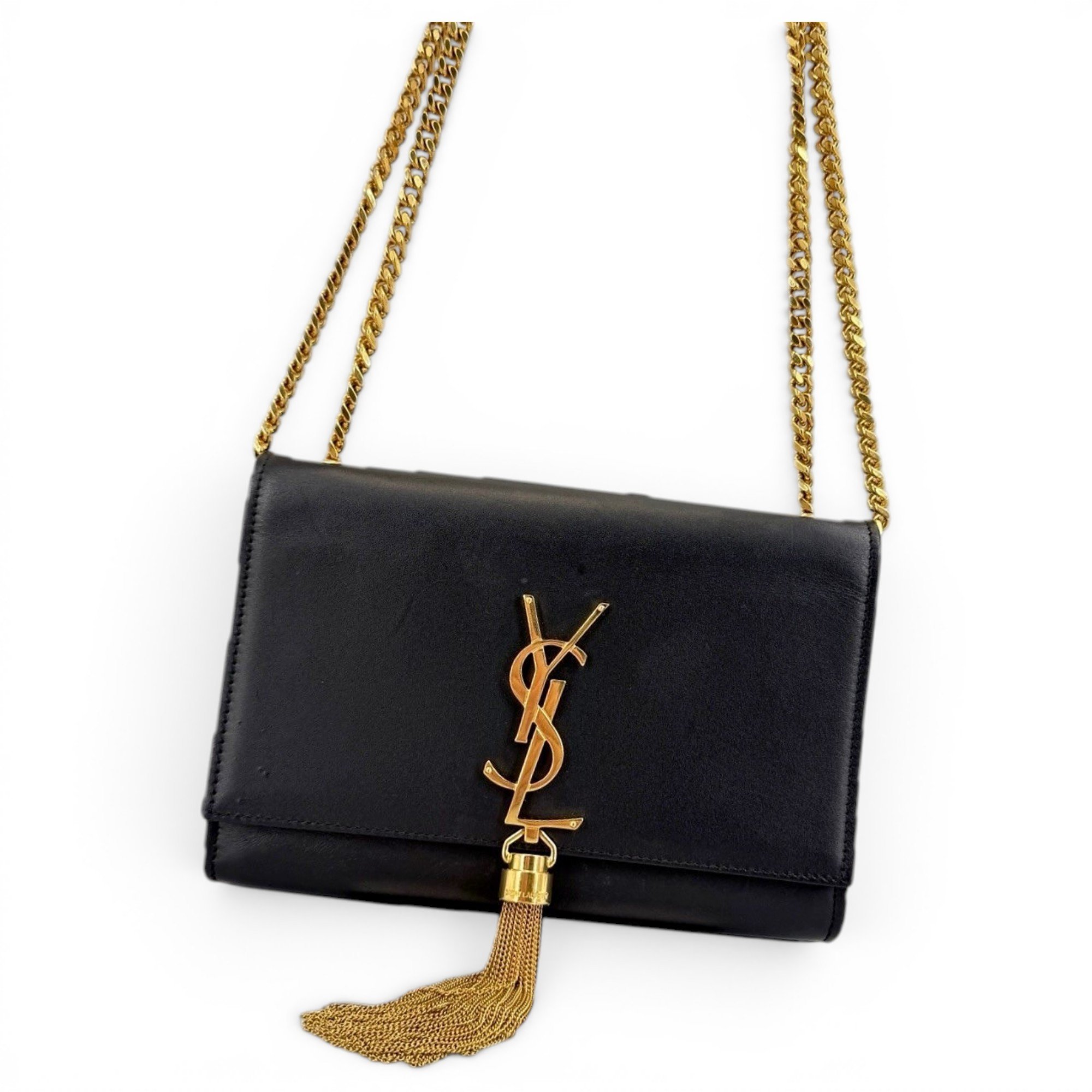 Pompom Kate leather handbag
