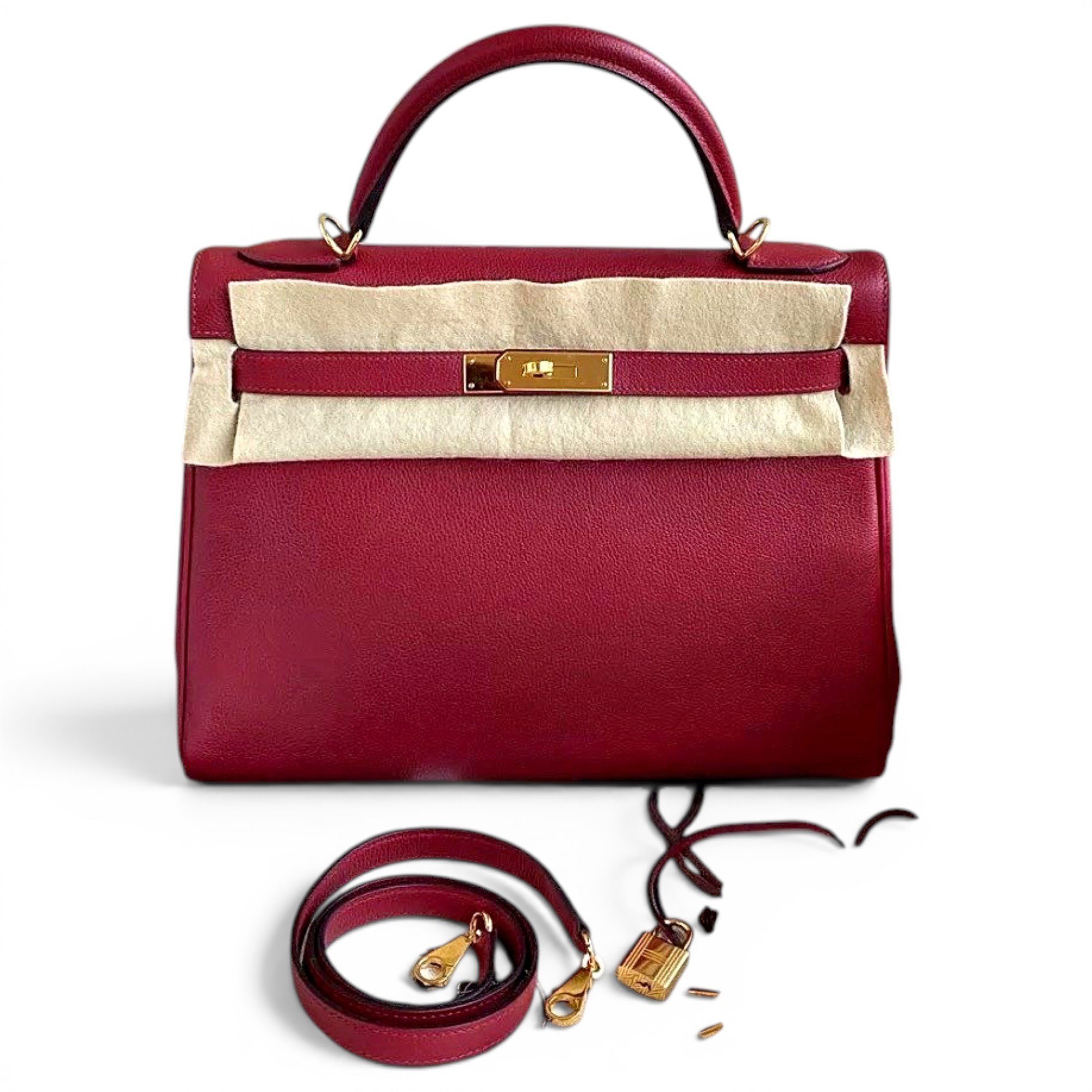 Kelly 32 leather handbag
