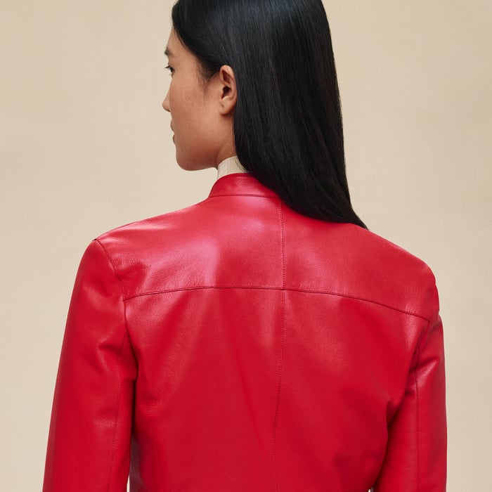 Rouge Tango Leather Biker Jacket