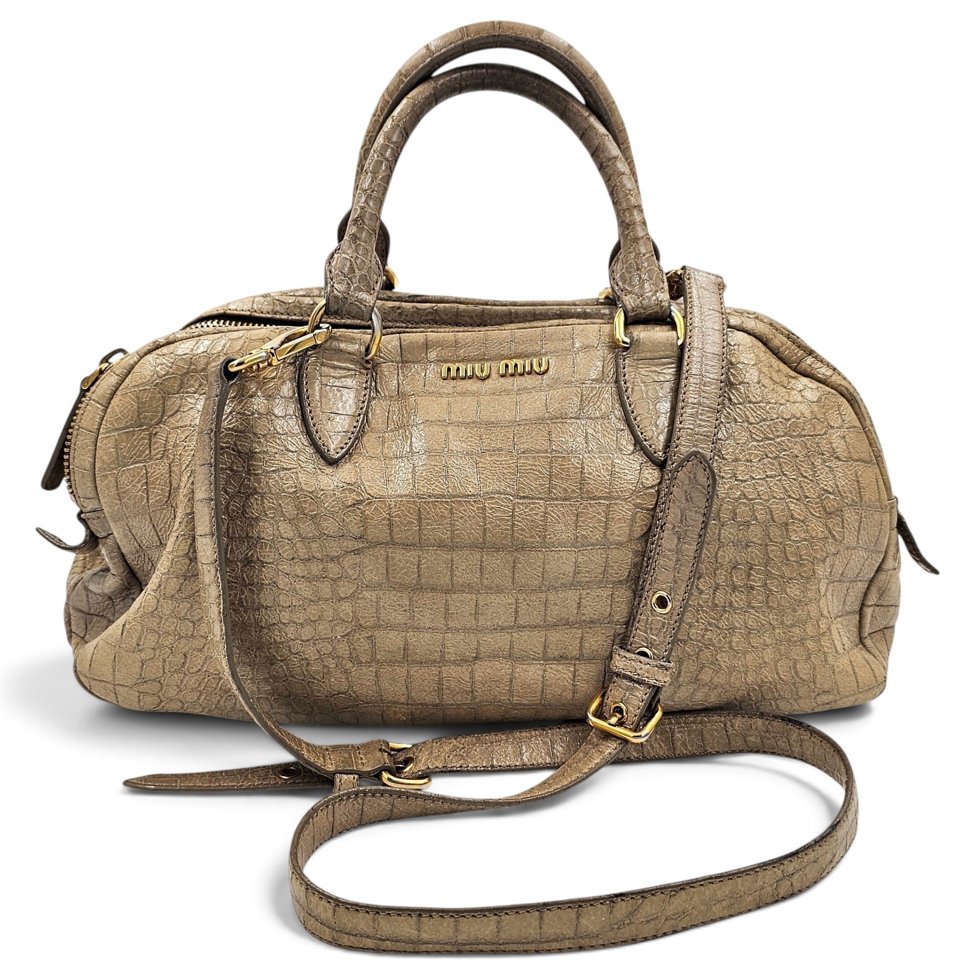Miu Miu Leather bowling bag