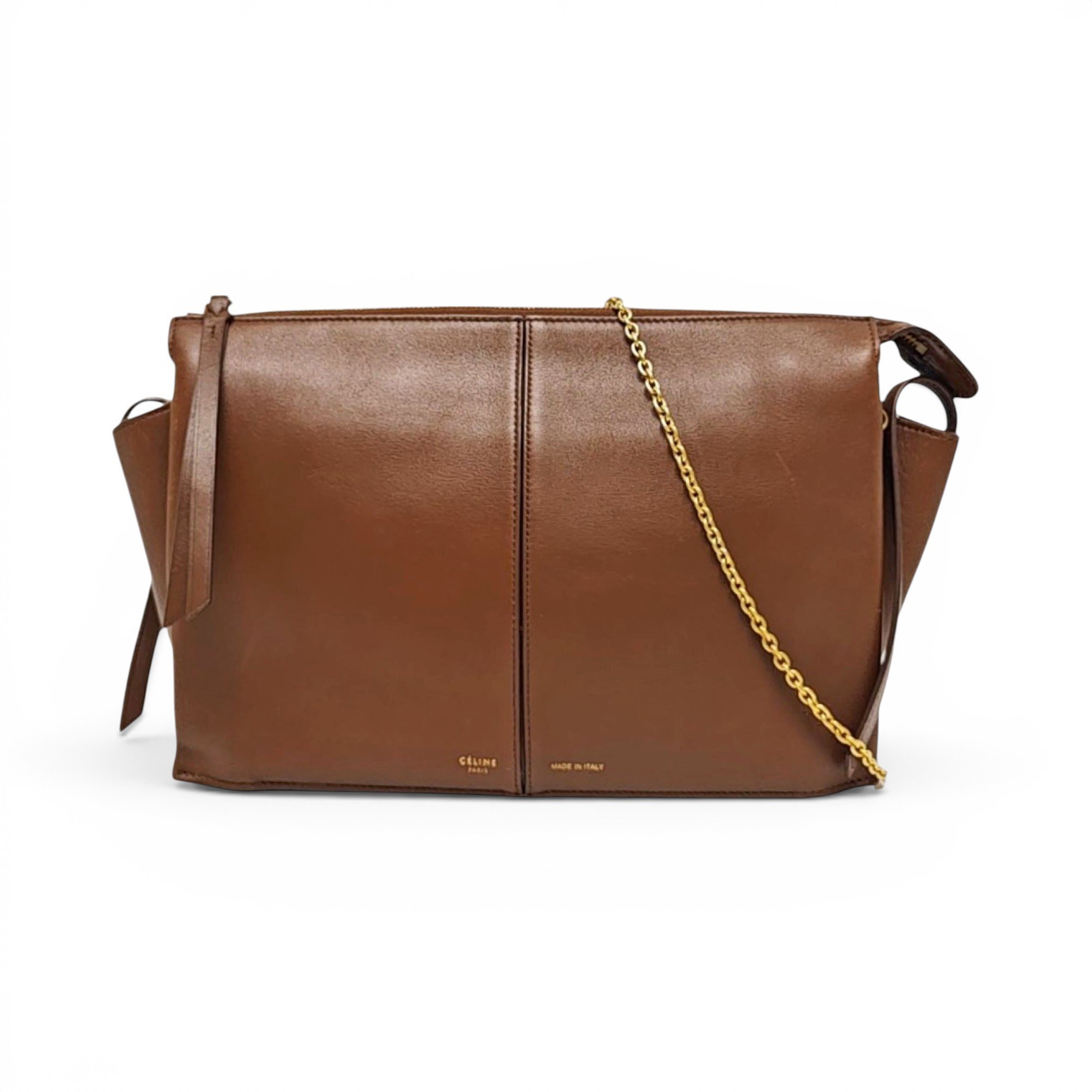 Tri-Fold leather crossbody bag