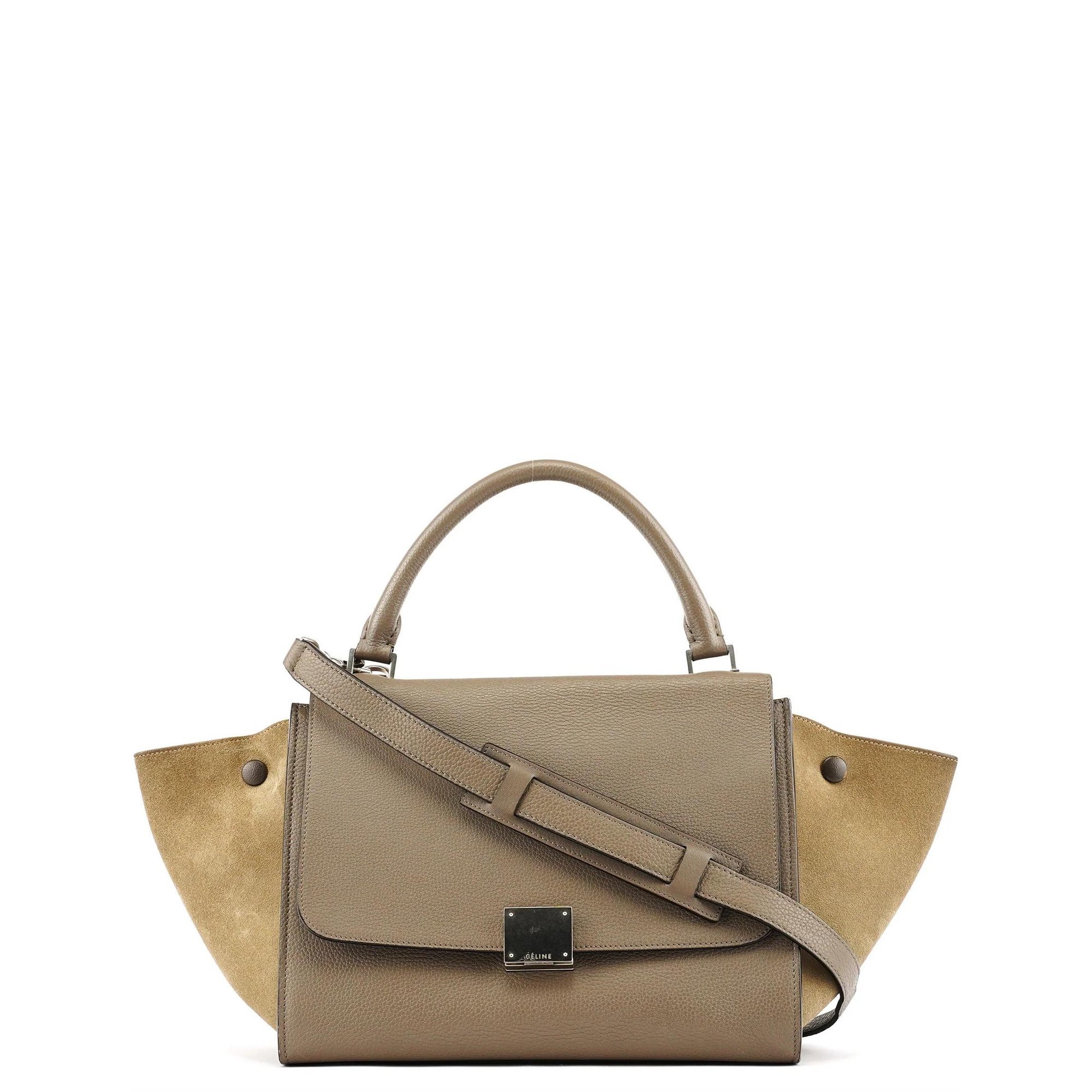 Trapèze leather crossbody bag