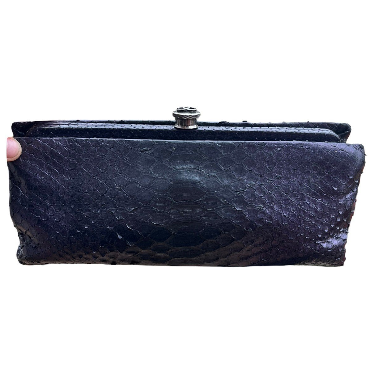 Patent leather clutch bag