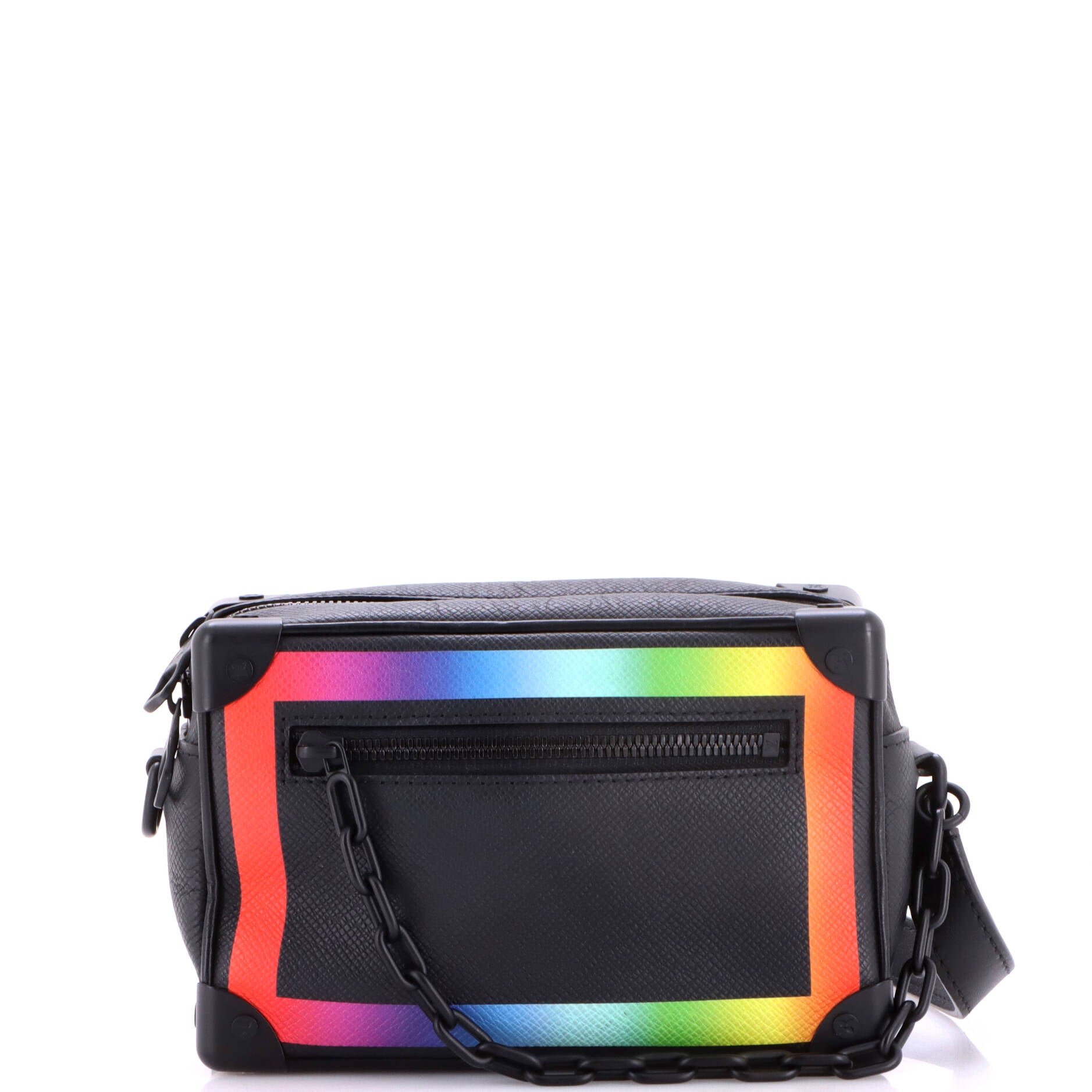 Soft Trunk Bag Rainbow Taiga Leather Mini