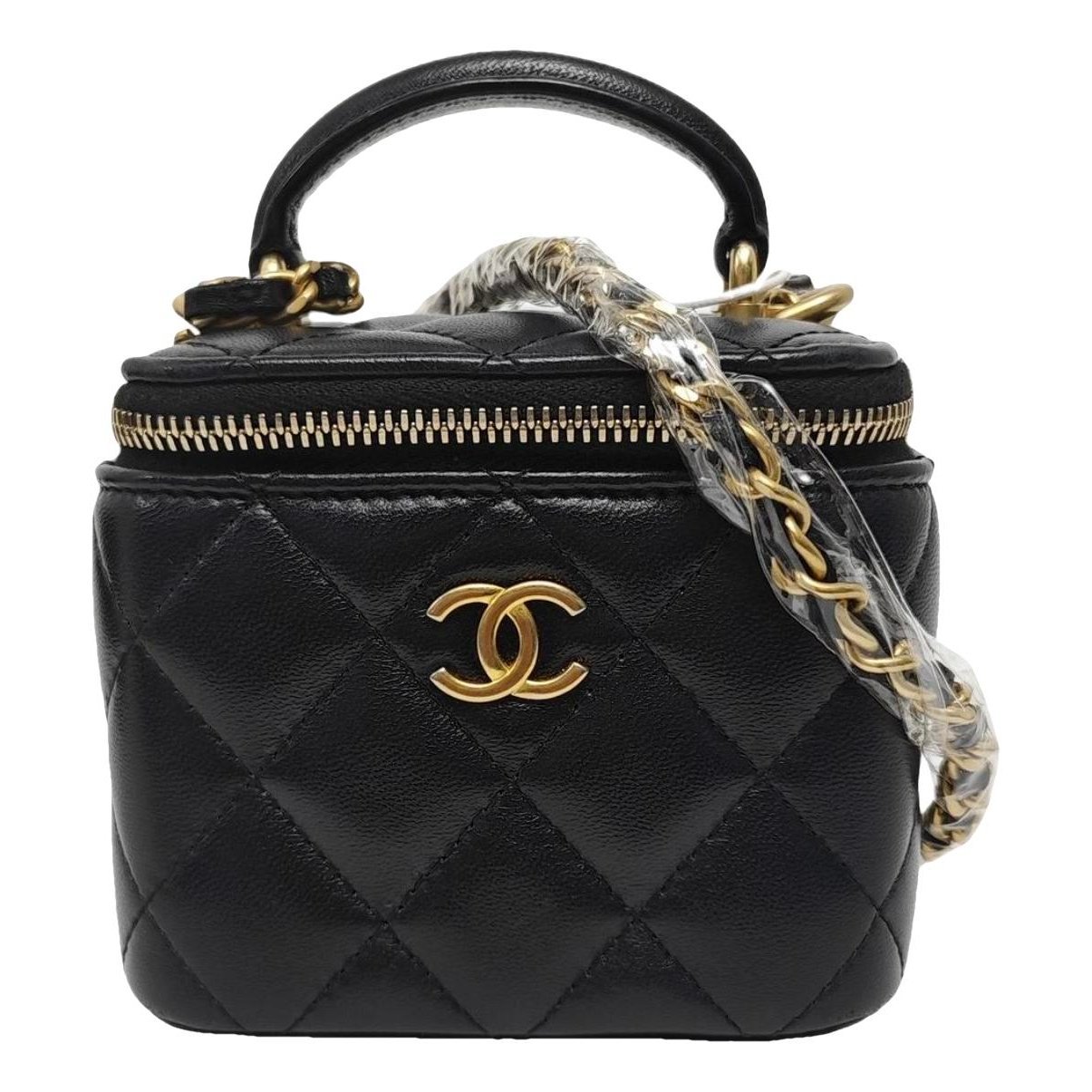 Vanity leather handbag