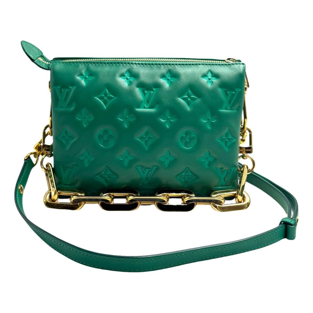Coussin leather crossbody bag