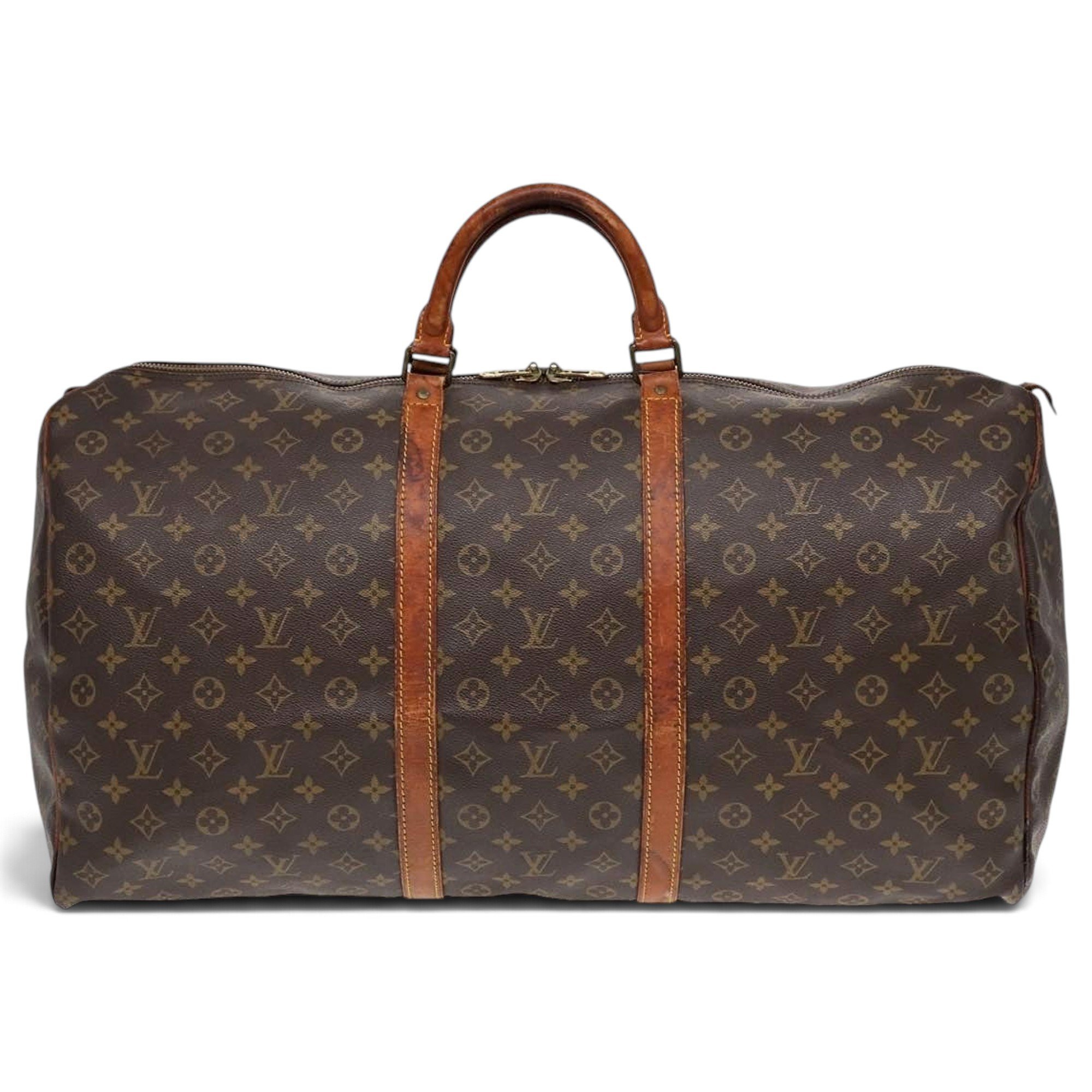 Keepall leather travel bag