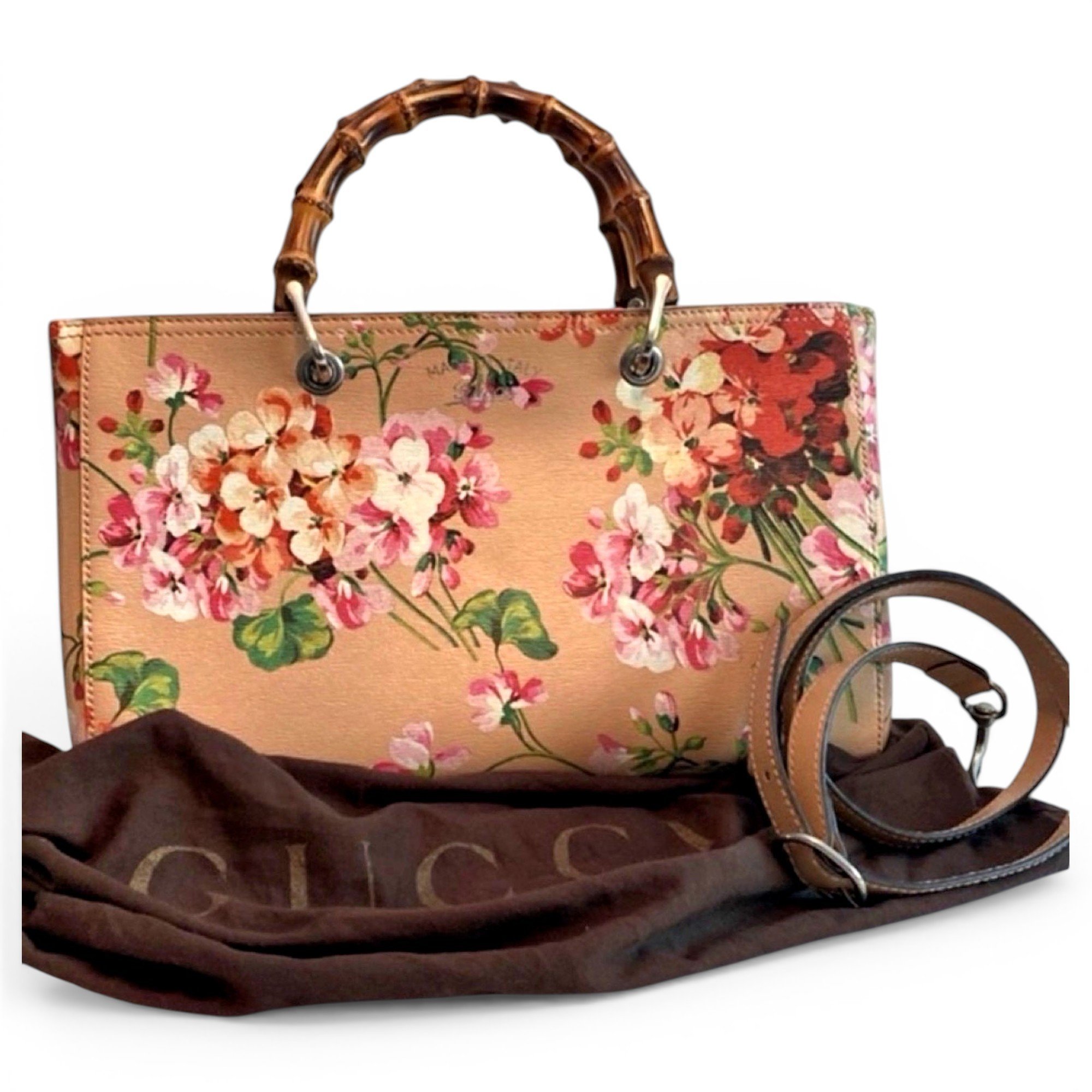 Bamboo Shopper leather tote