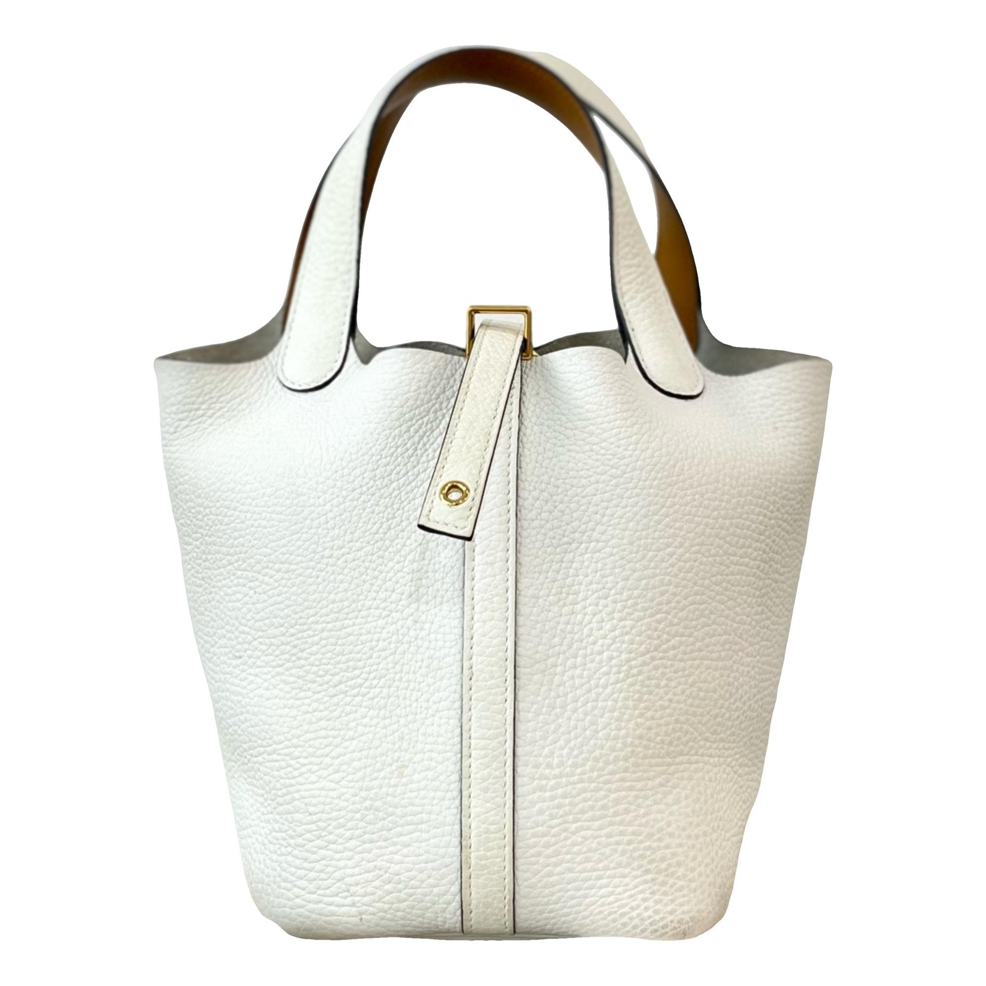 Picotin leather tote