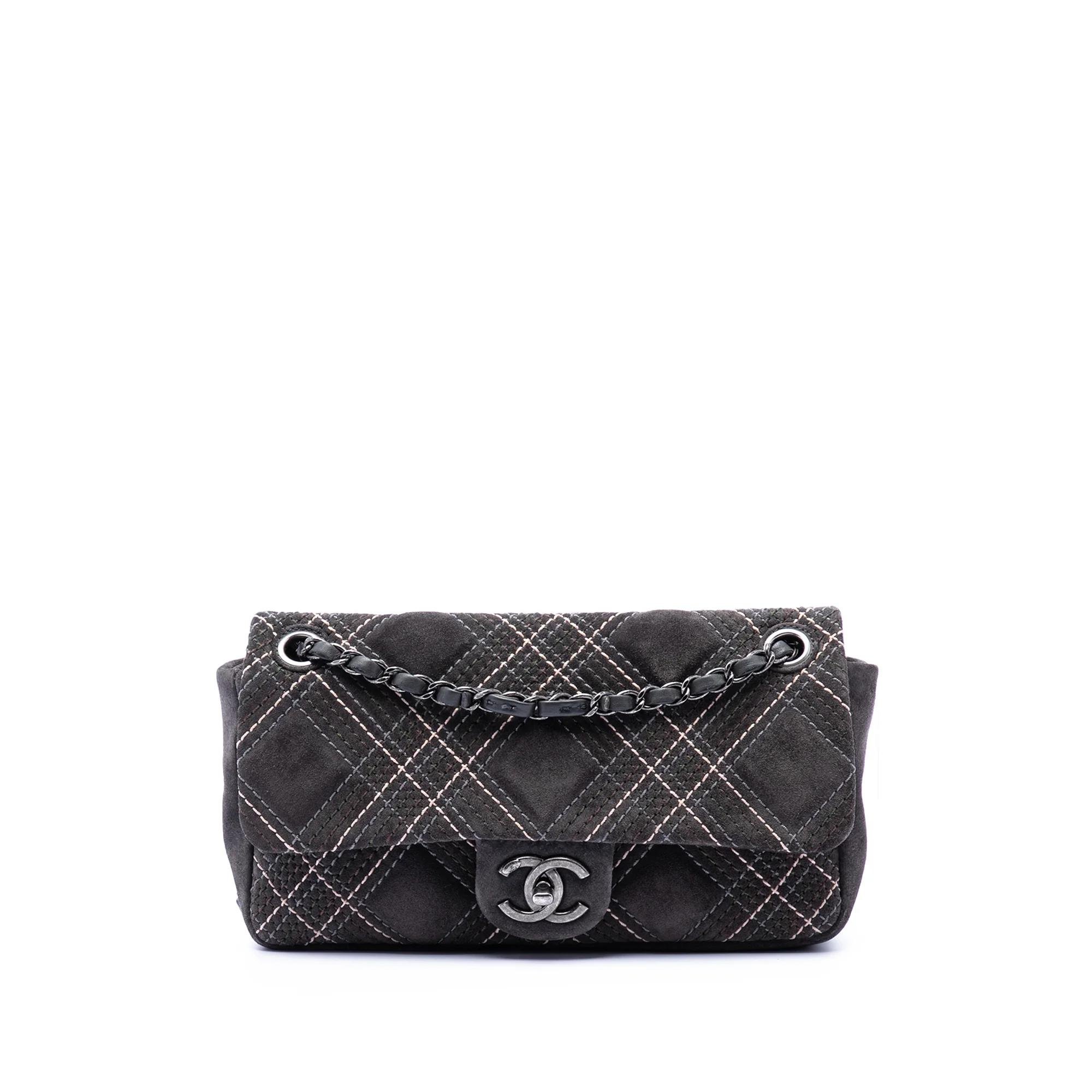 Wallet On Chain Boy Half Flap leather handbag