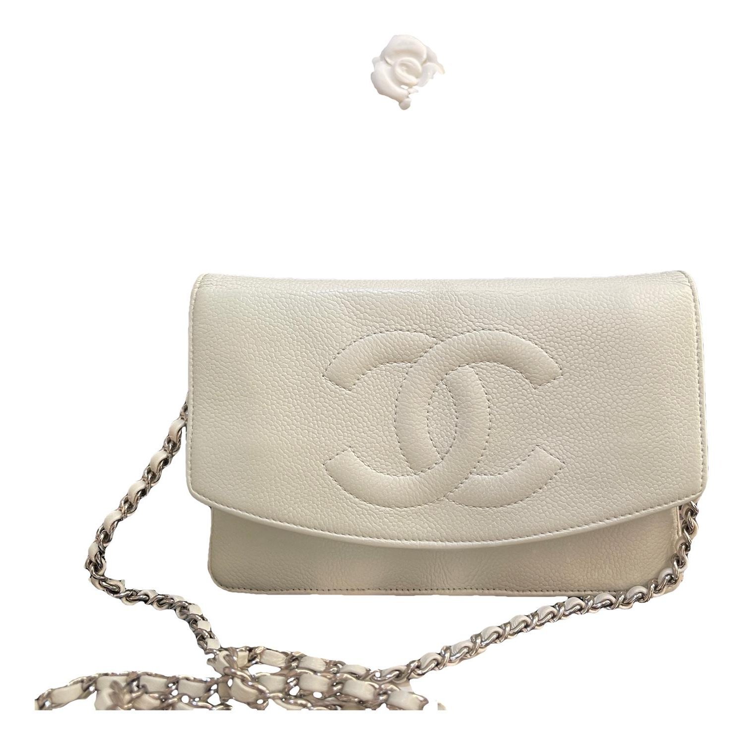 Wallet On Chain Double C leather crossbody bag