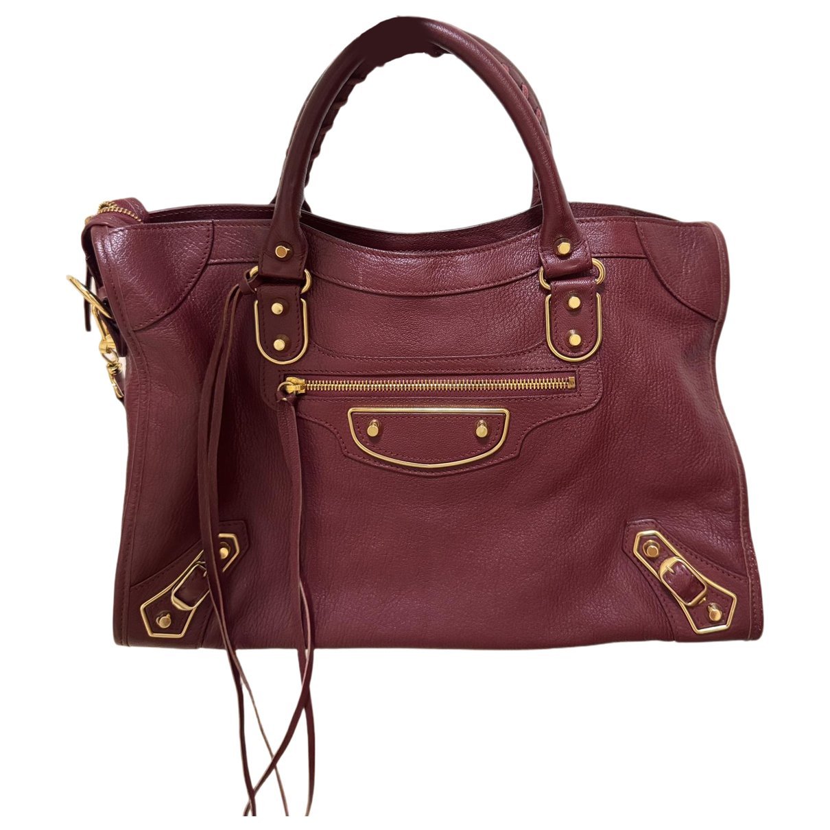 Classic Metalic leather handbag