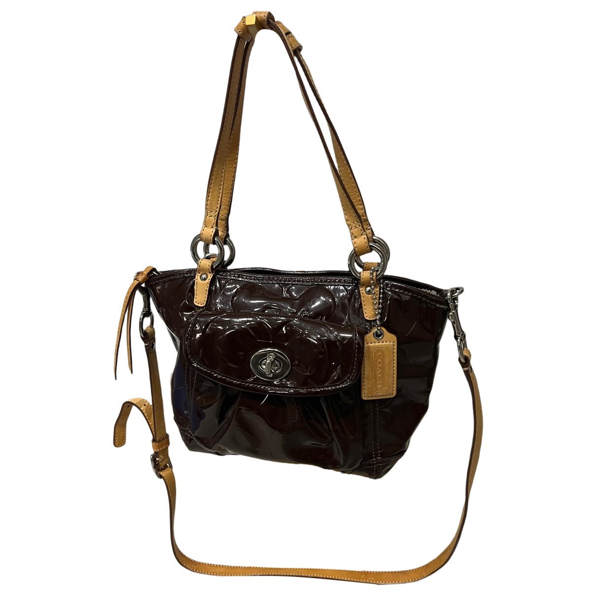 Patent leather satchel