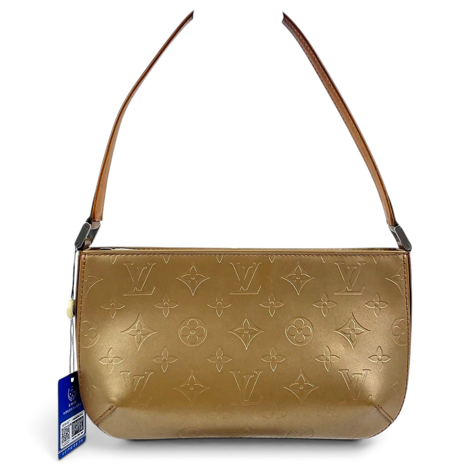 Fowler patent leather handbag