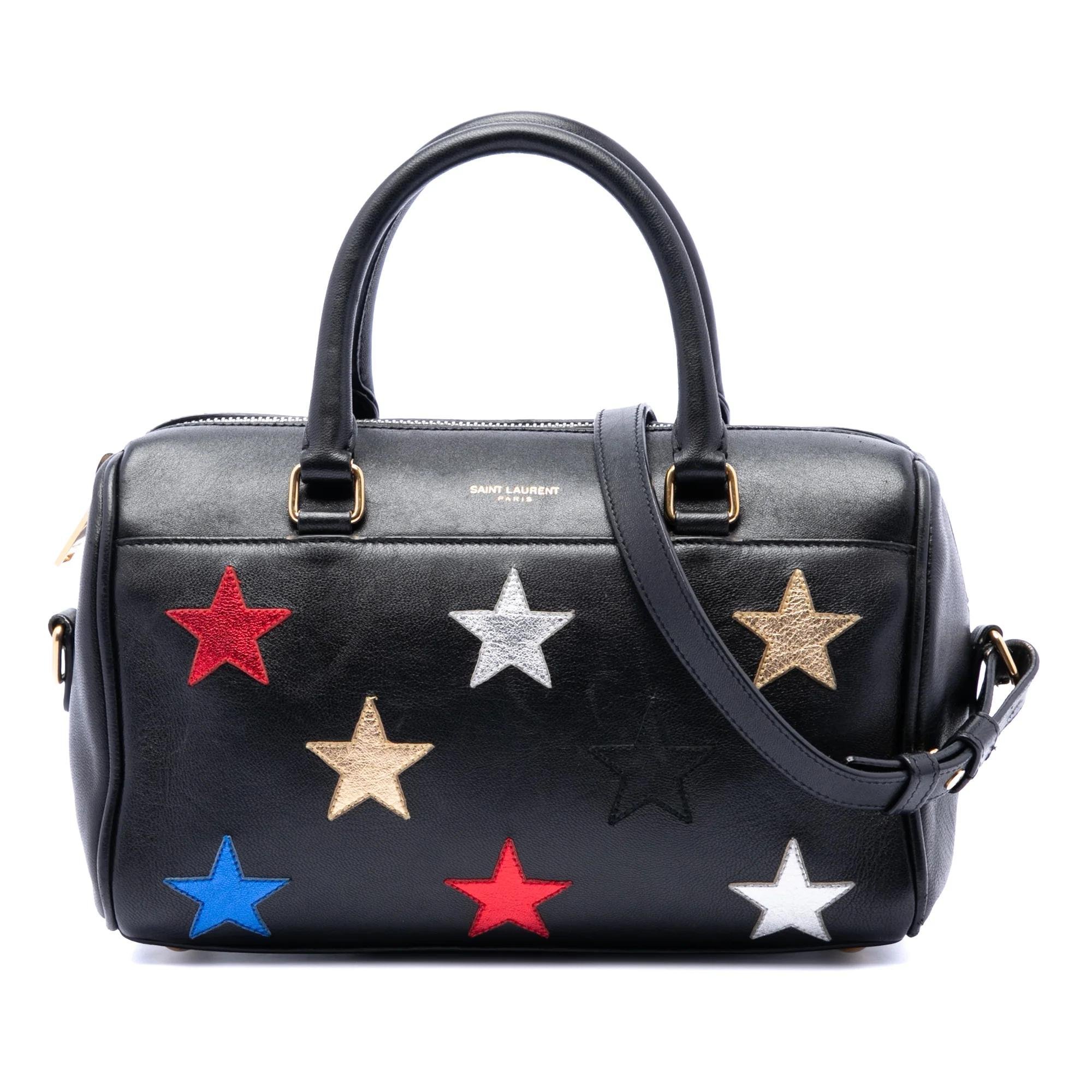 Duffle leather satchel