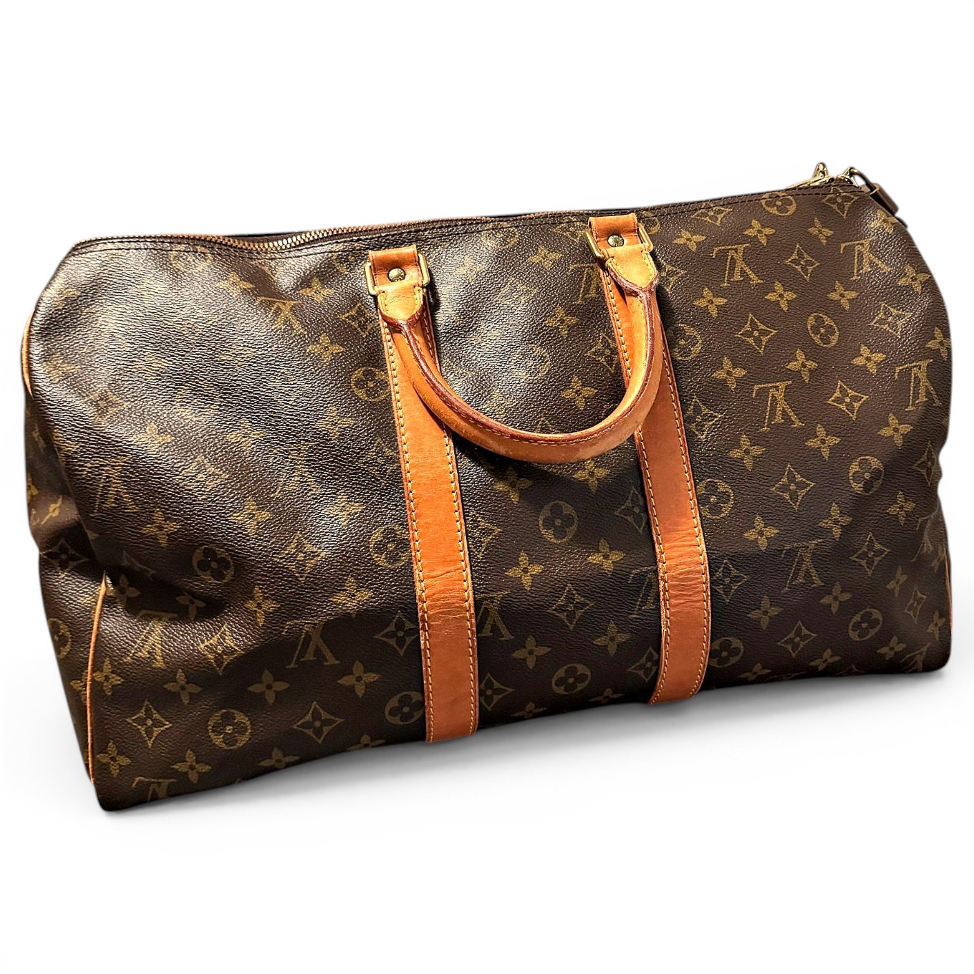 Keepall leather travel bag